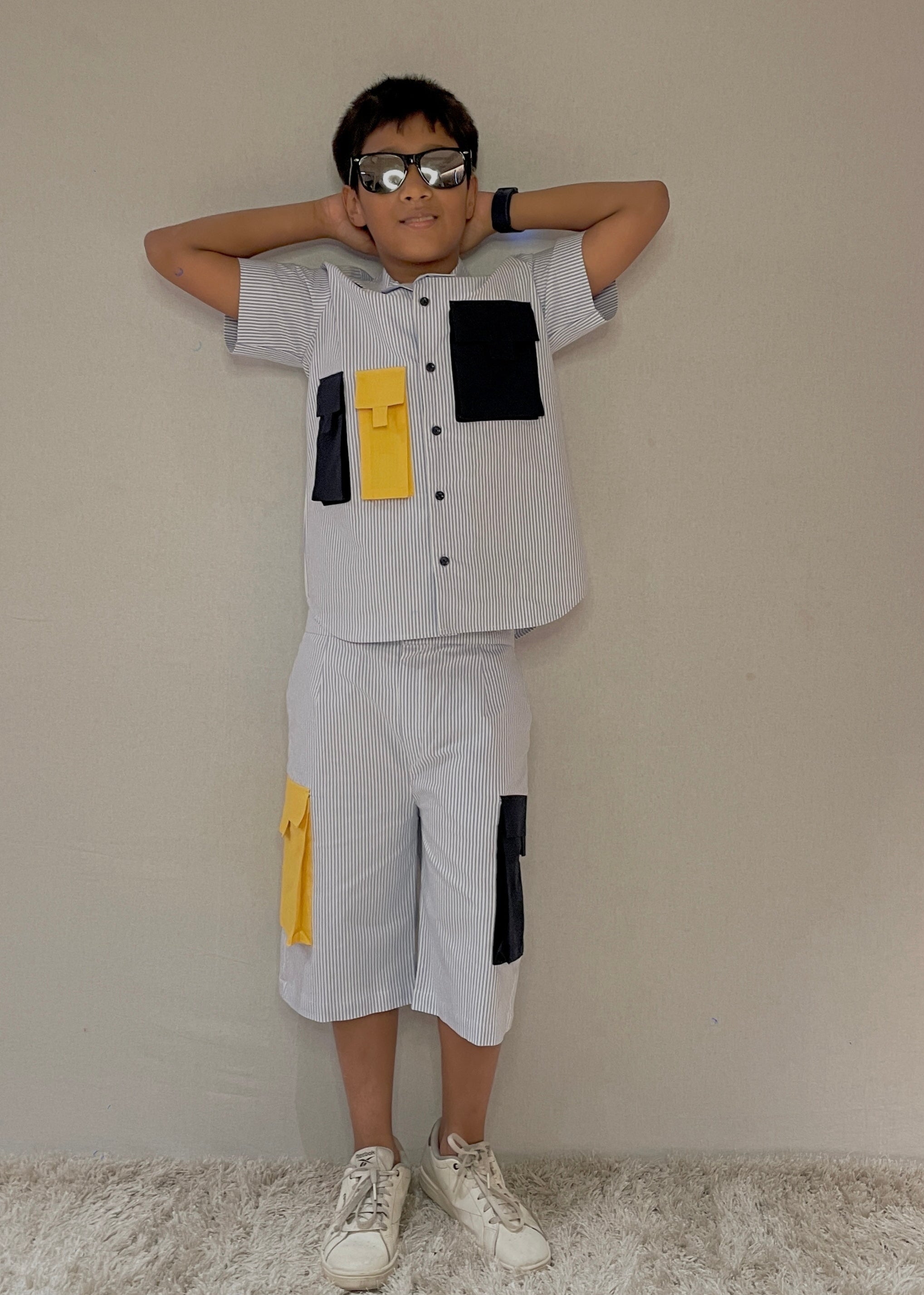 Pinstriped Pop Pockets Set