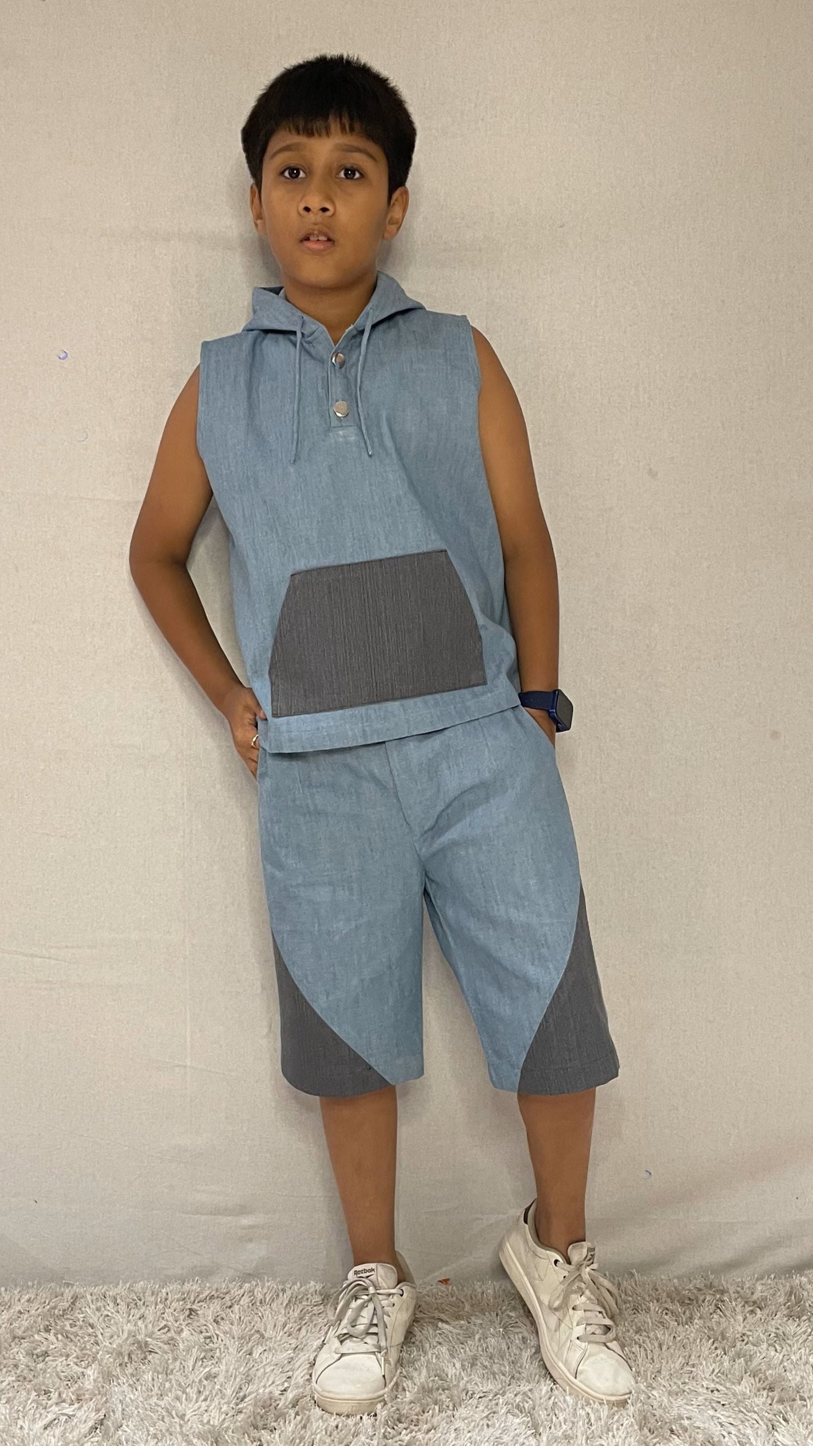 Denim Hood Set