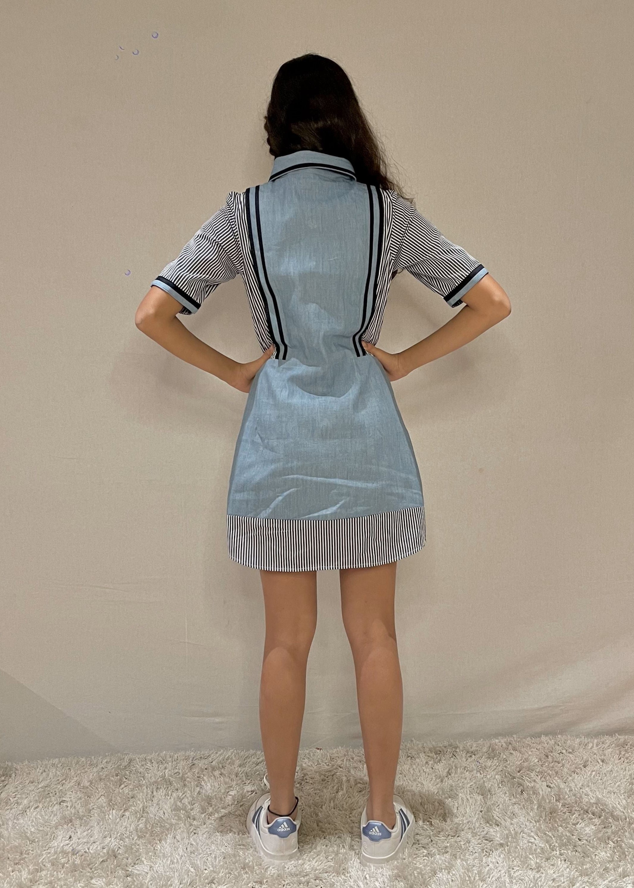 Royal Striped Dress