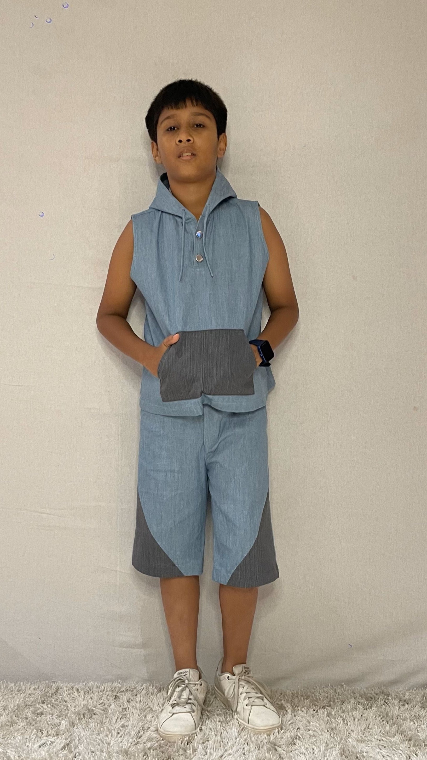 Denim Hood Set