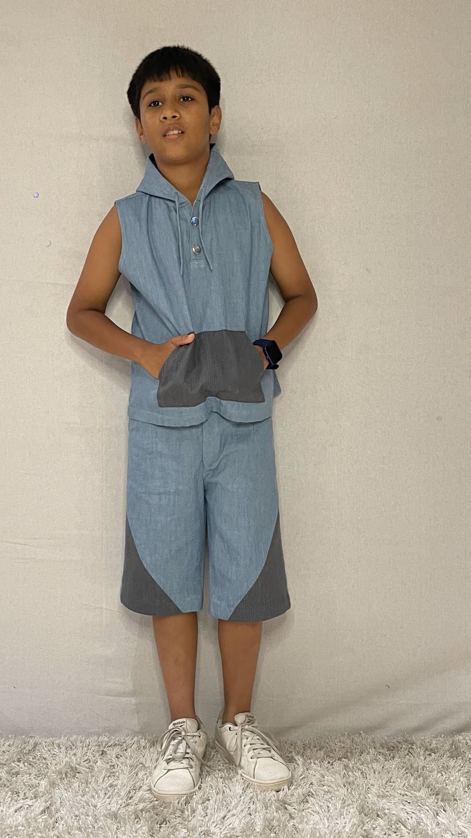 Denim Hood Set