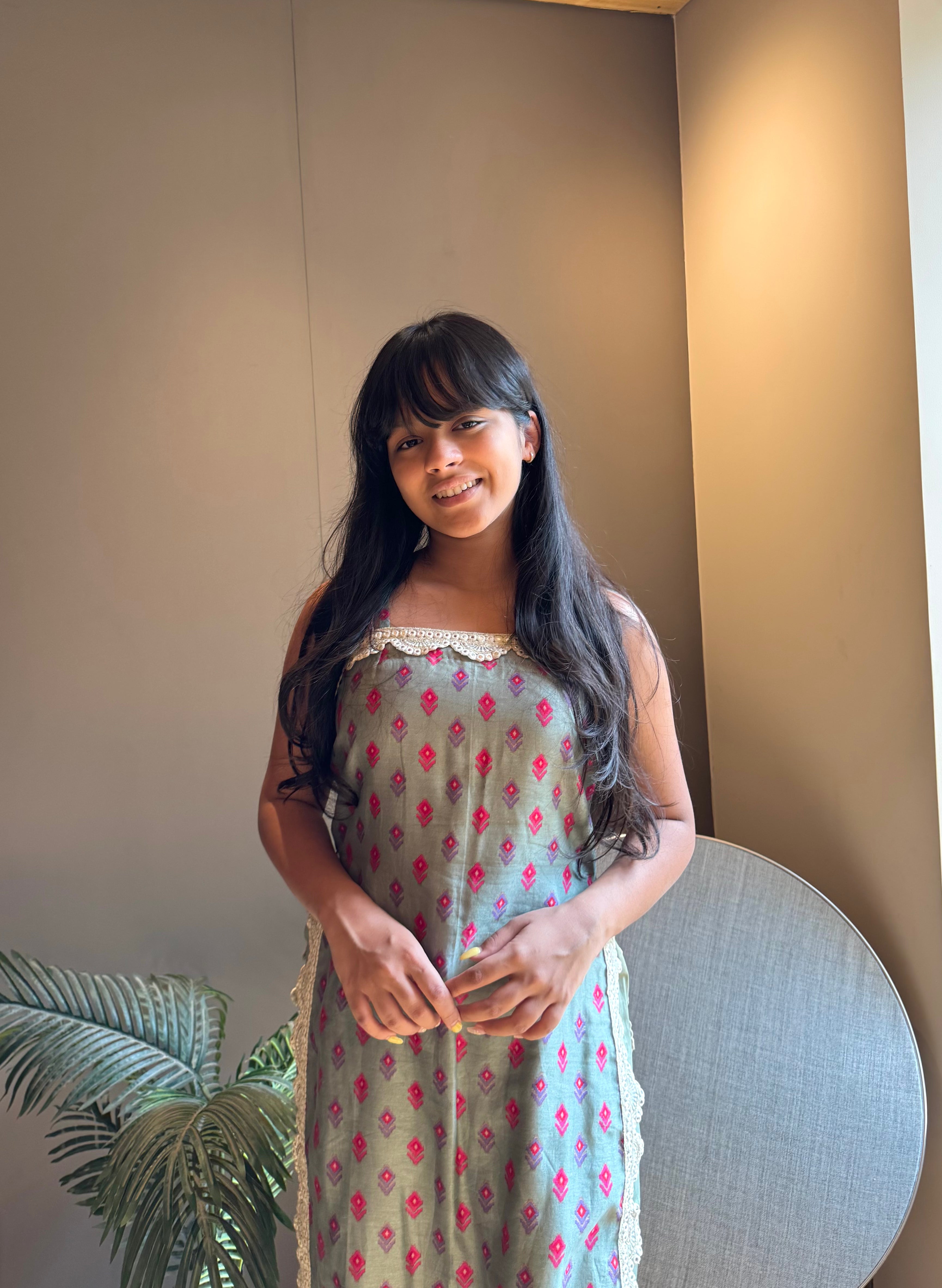 Chanderi Printed Kurta Set