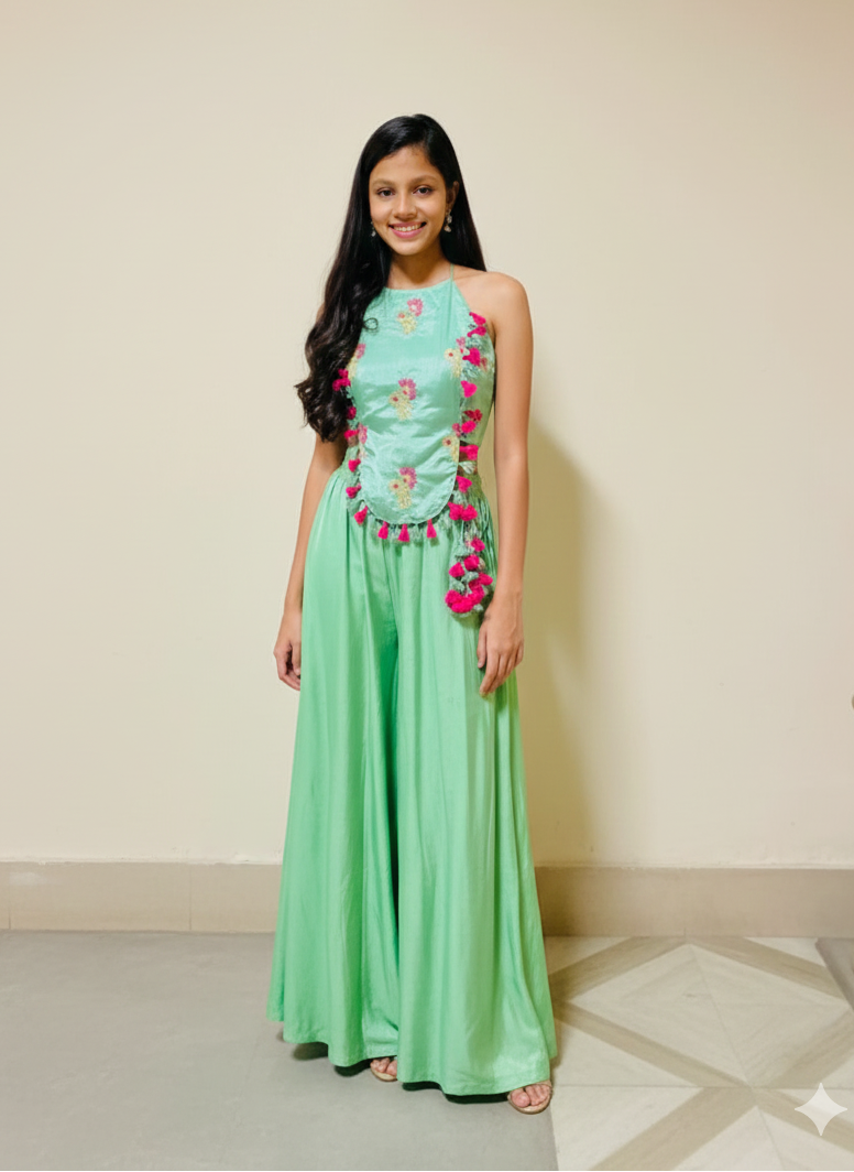 Brocade Corset Style Top with Kali Pants