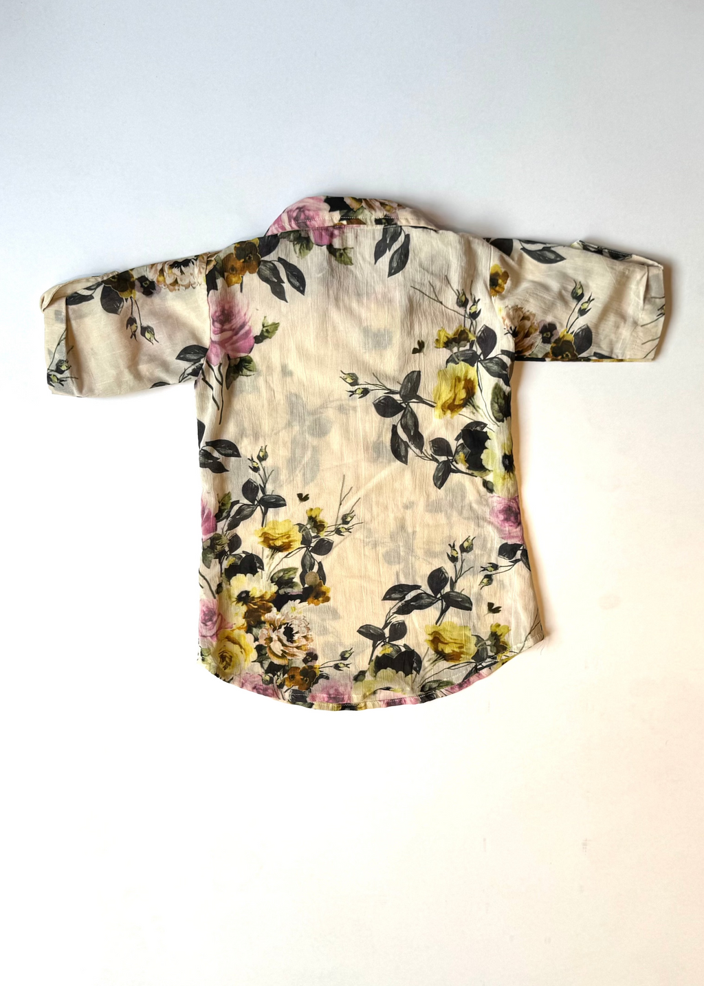 Off White Printed Top With Kali Pants - 6 Yrs