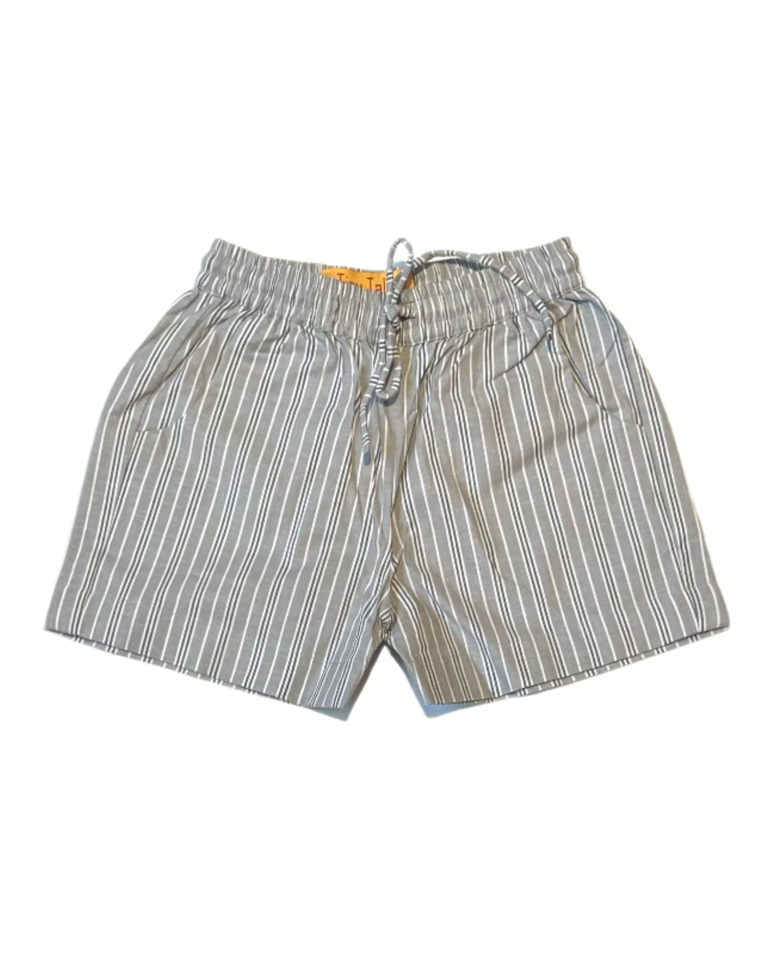 Grey Stripes Waistcoat With Shorts