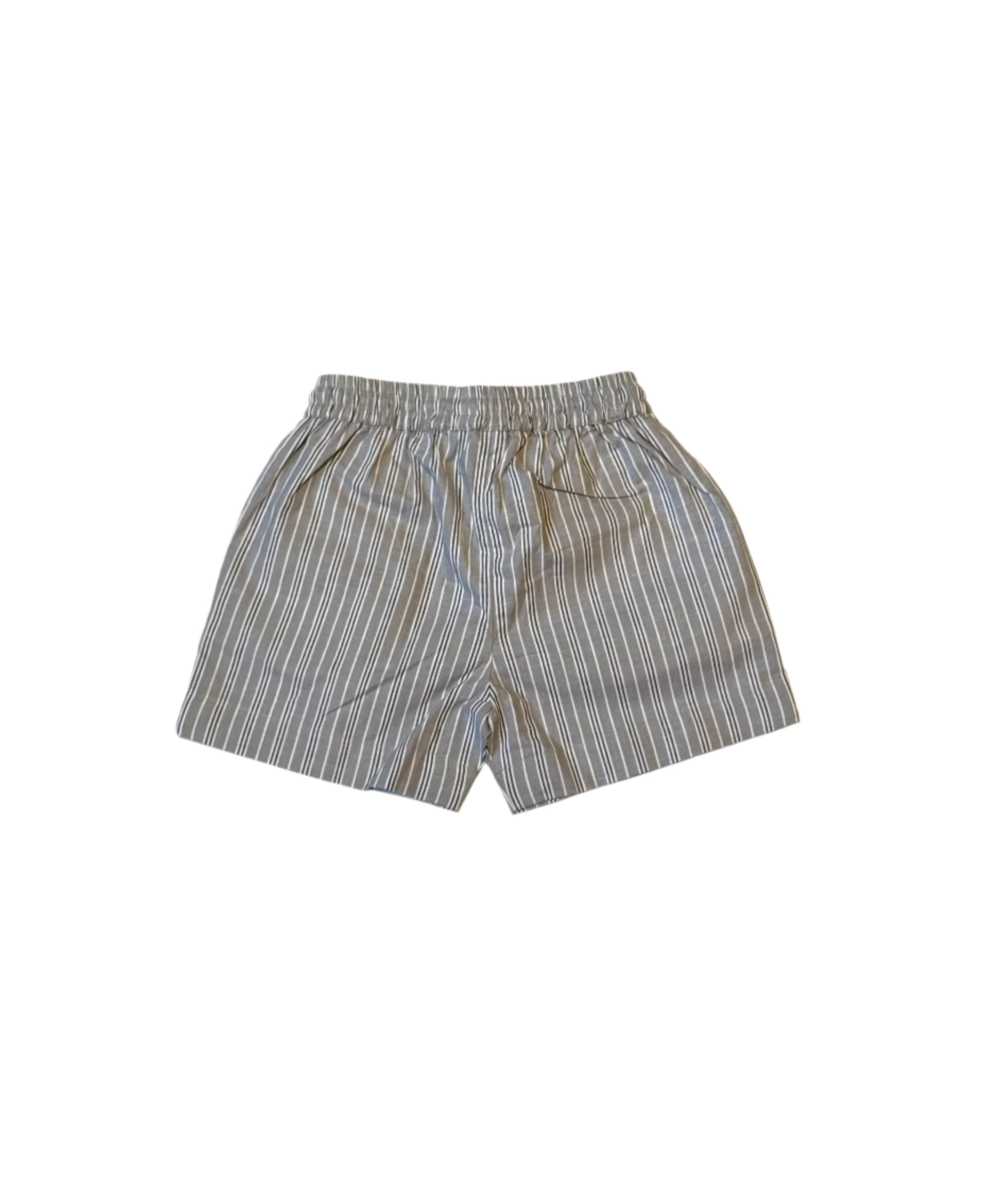 Grey Stripes Waistcoat With Shorts