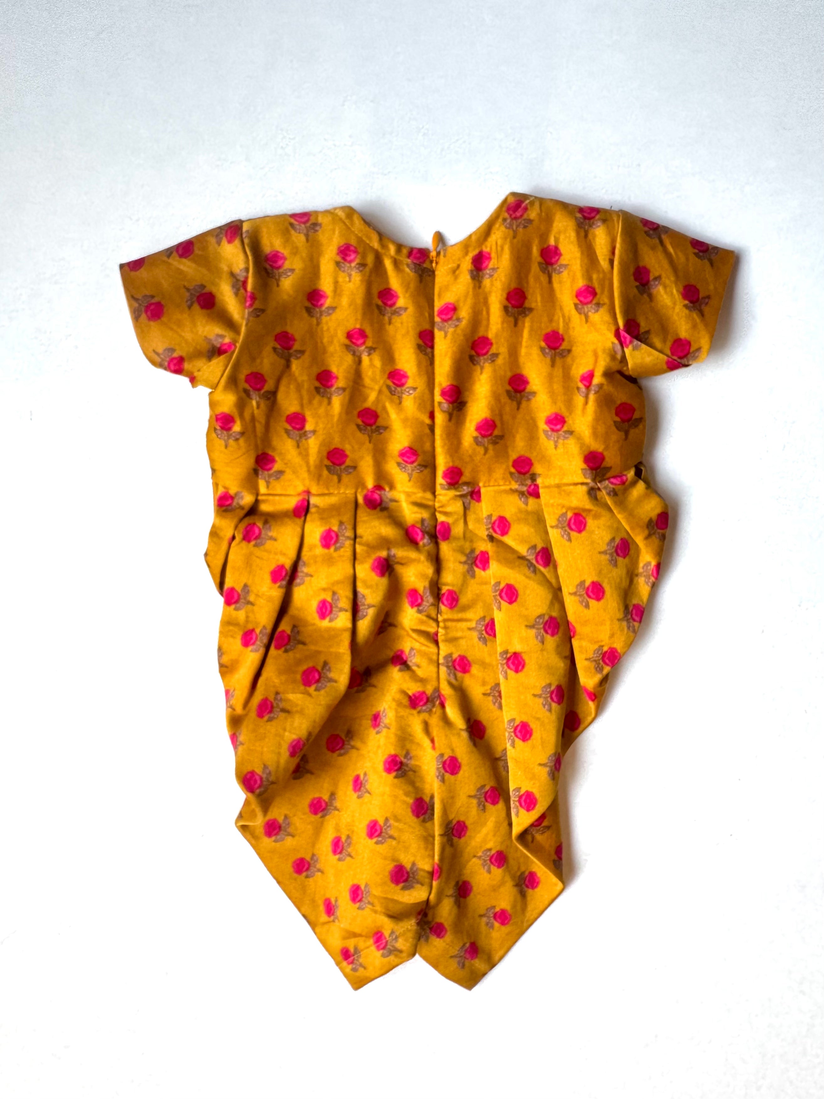 Mustard Printed Dhoti Suit