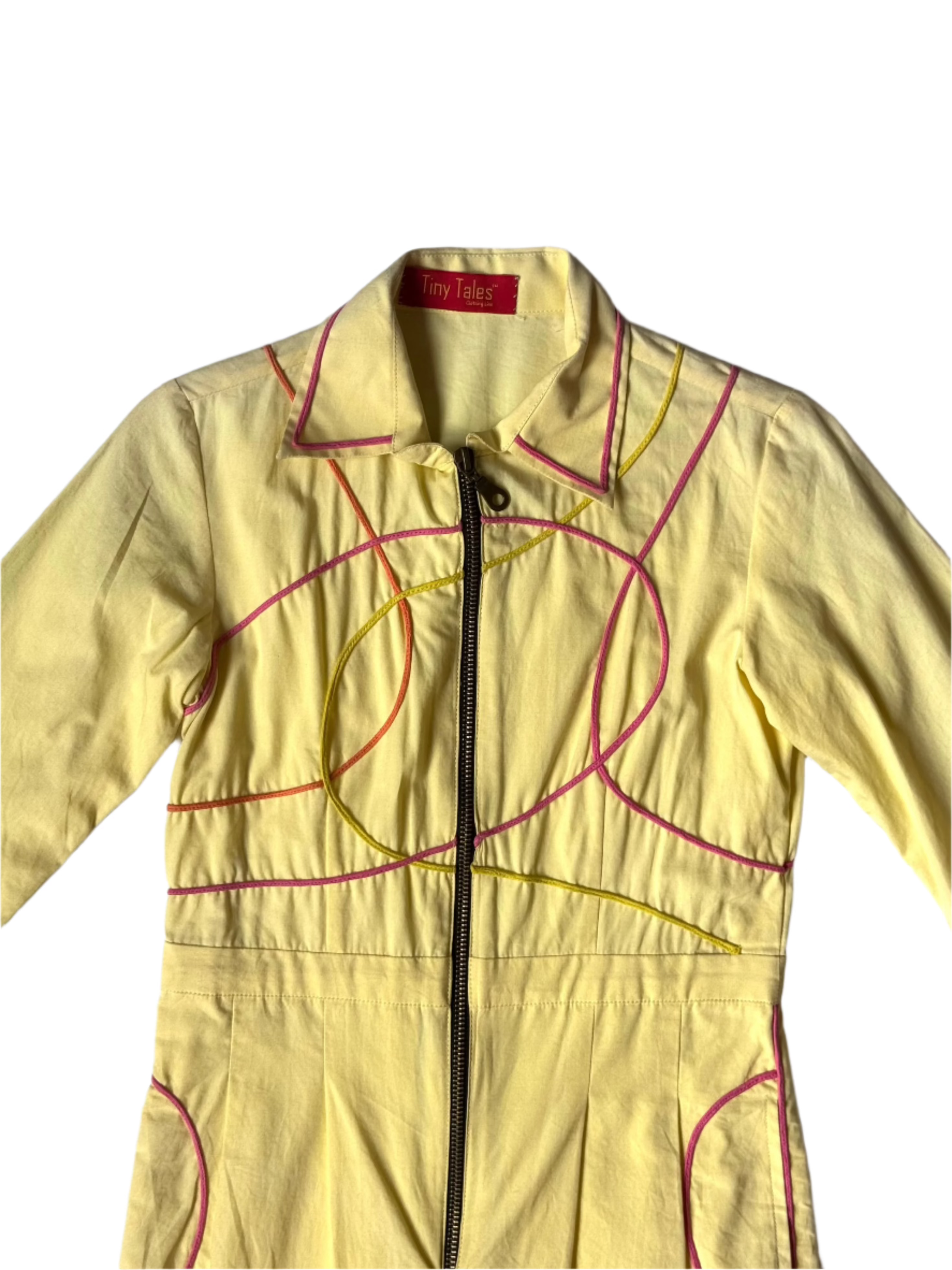 Pastel Yellow Cord Jumpsuit