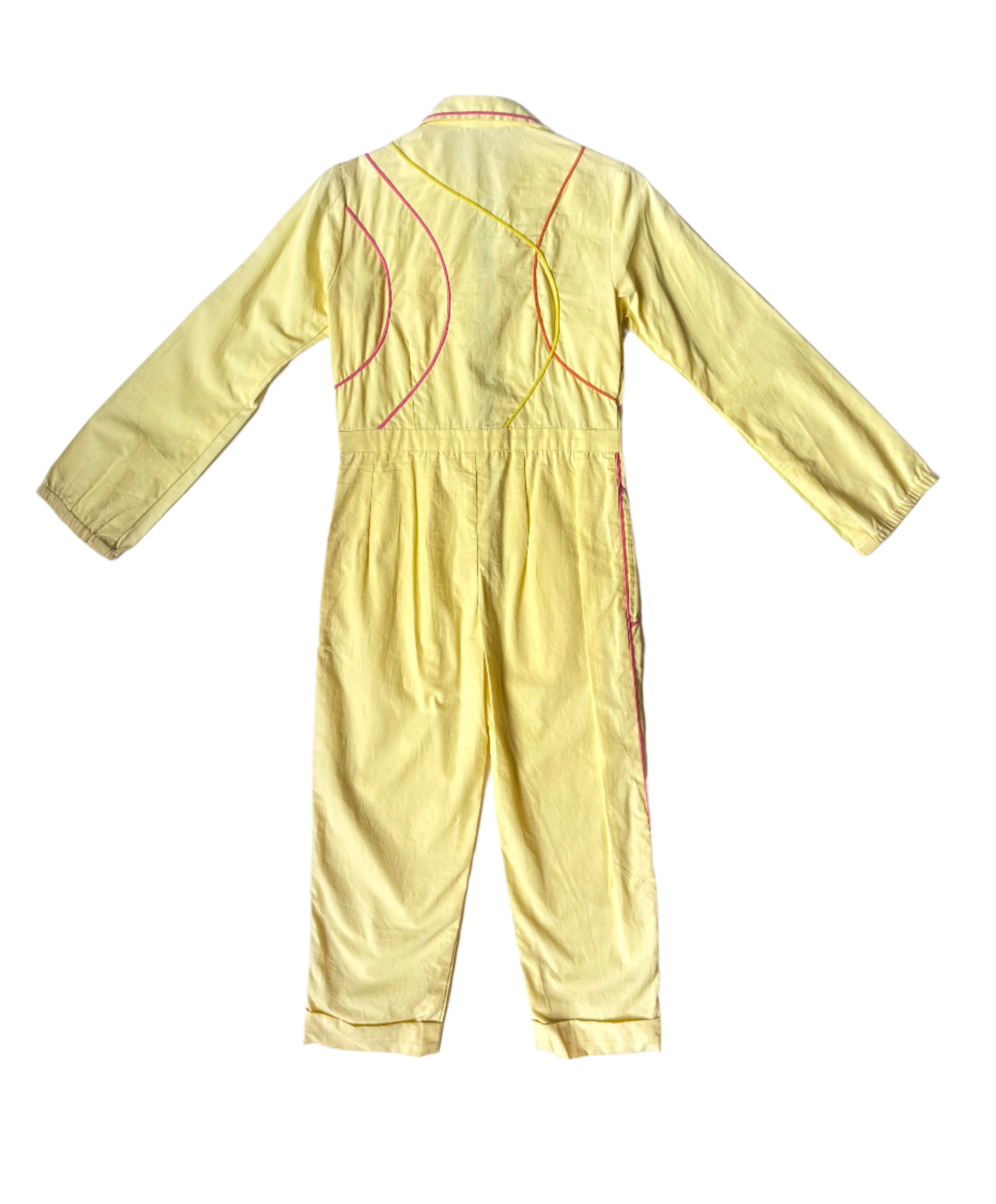 Pastel Yellow Cord Jumpsuit
