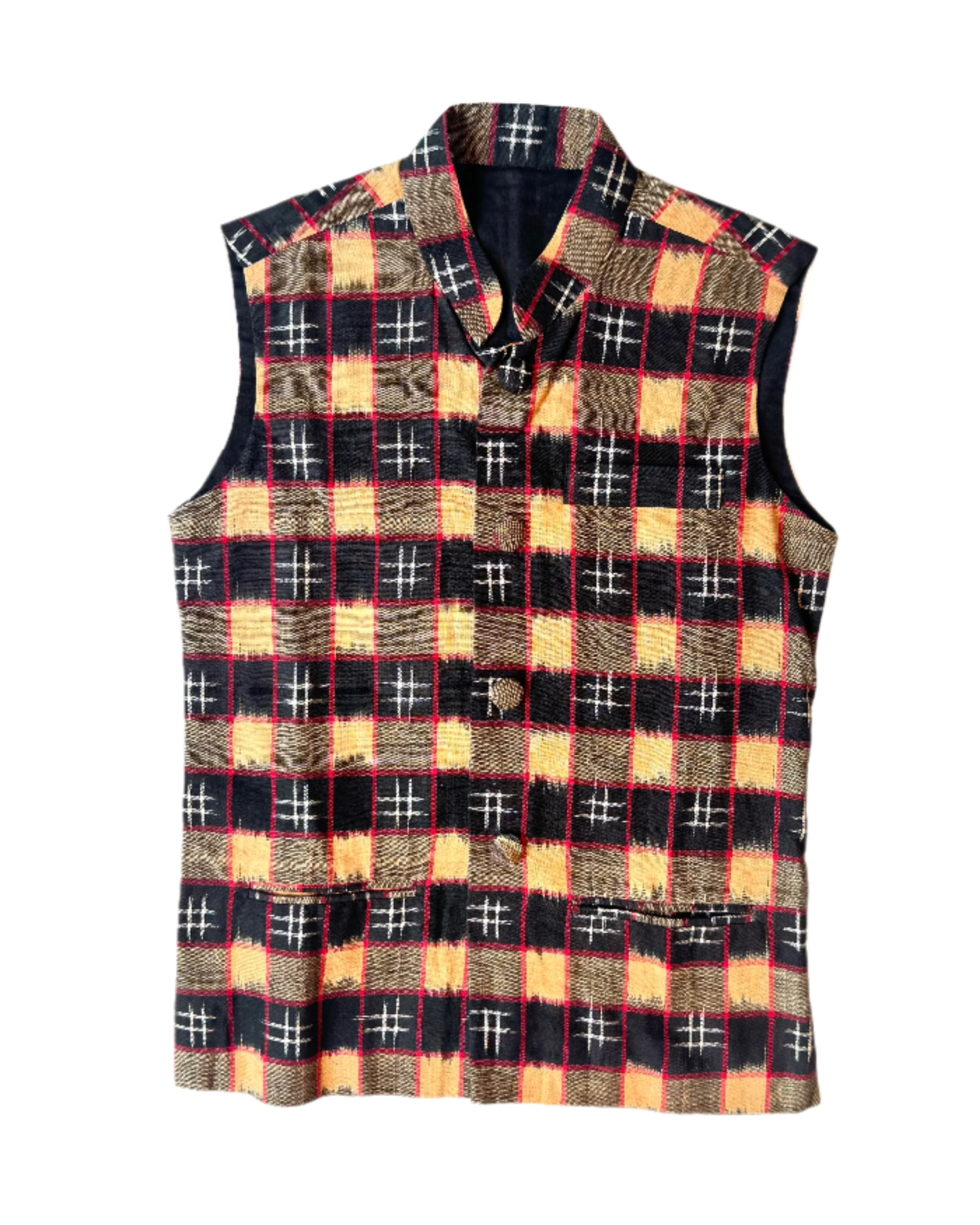 Black Checkered Waistcoat