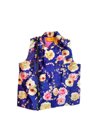Blue Floral Waistcoat