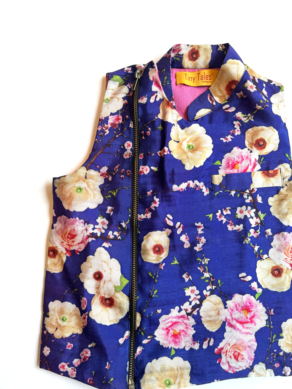 Blue Floral Waistcoat