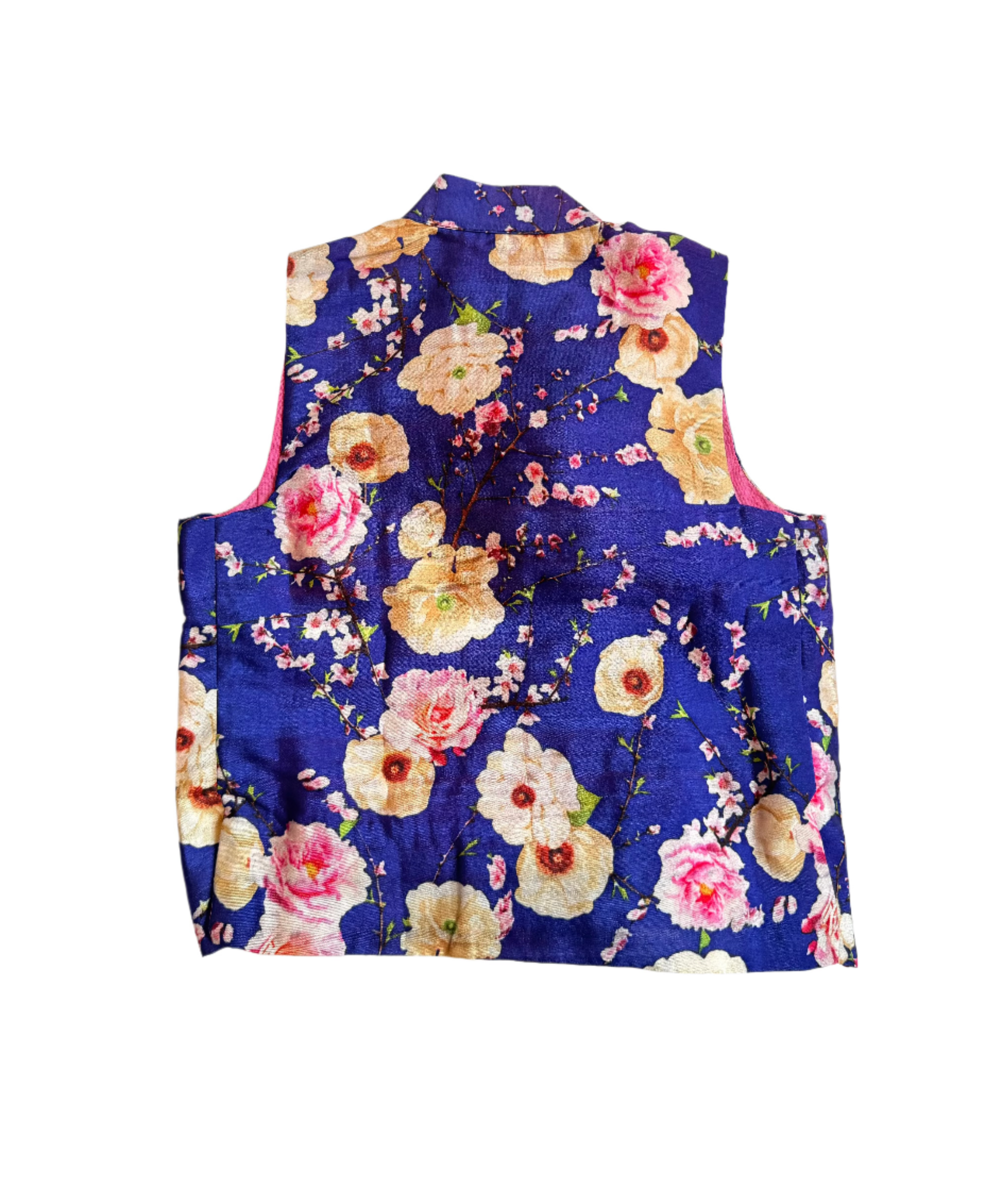 Blue Floral Waistcoat