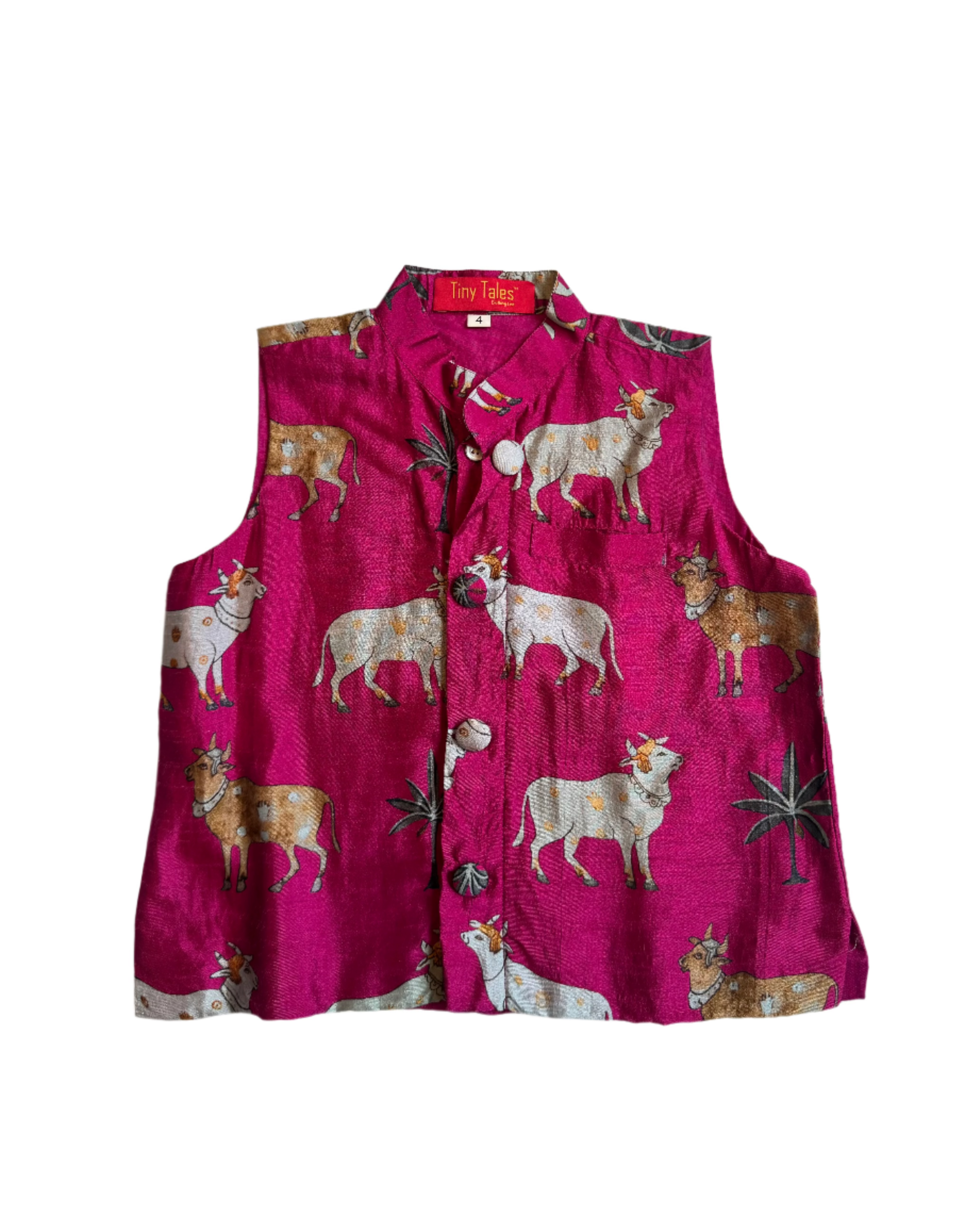 Cow Printed Waistcoat