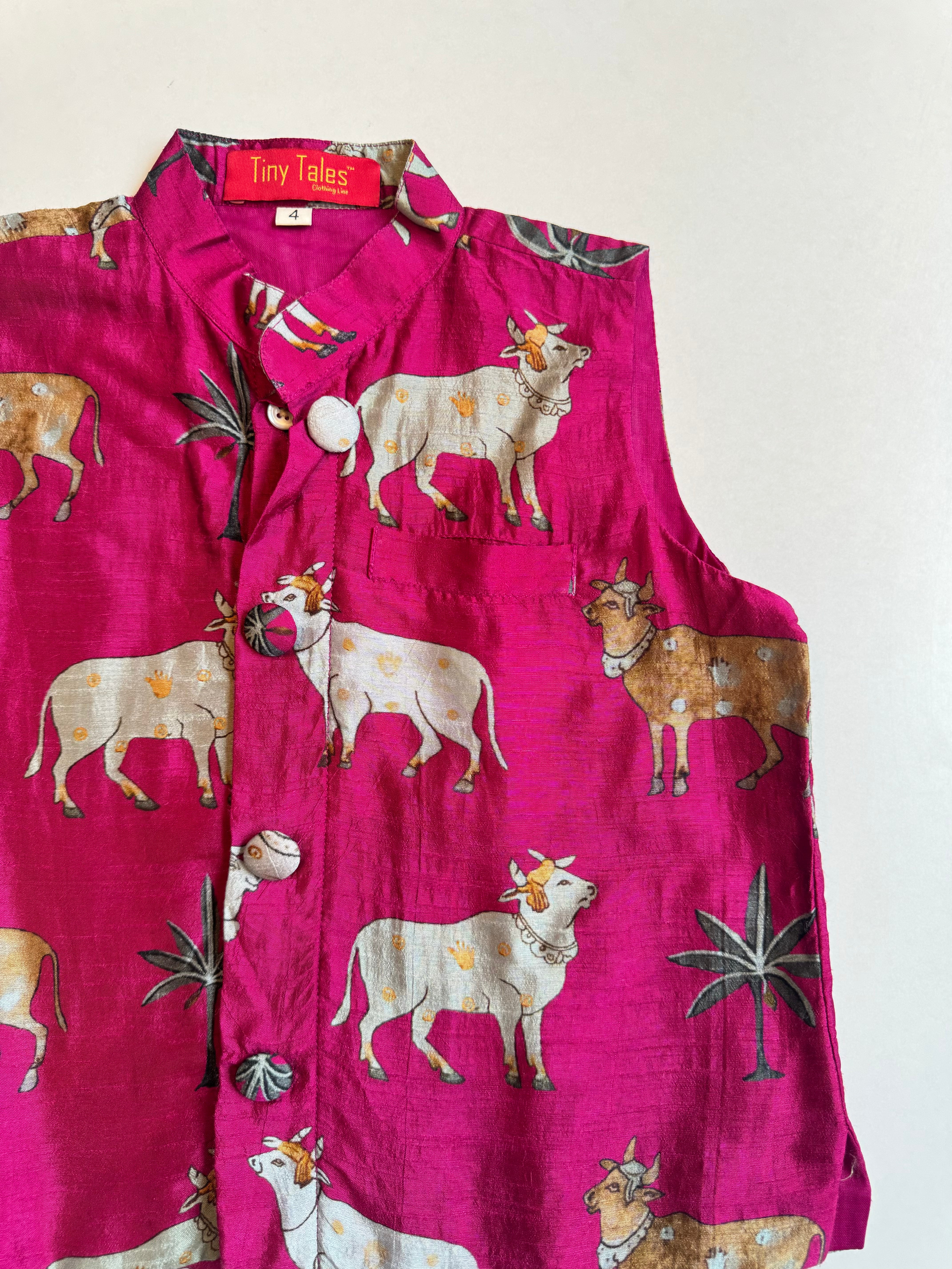 Cow Printed Waistcoat