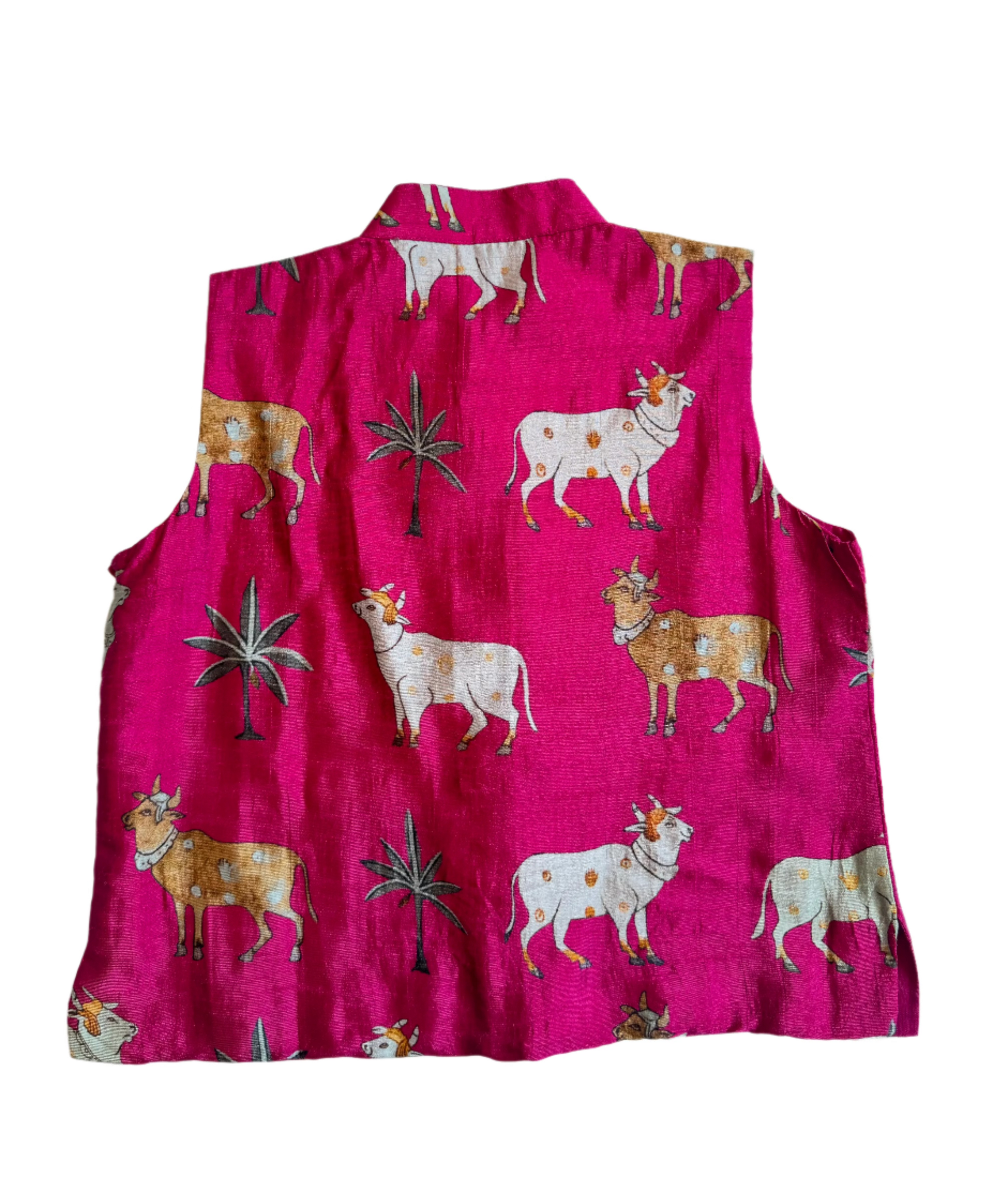 Cow Printed Waistcoat