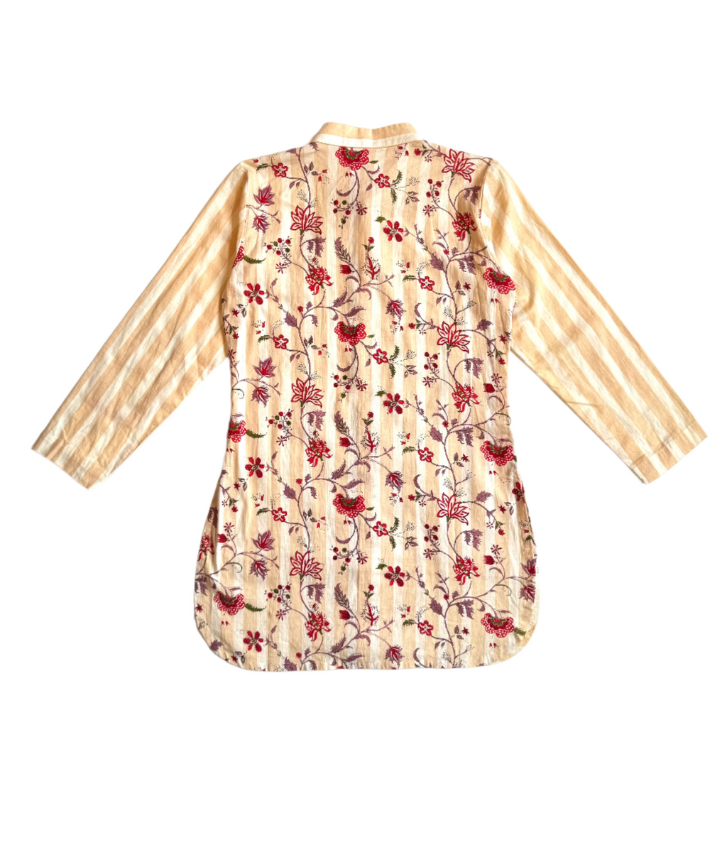 Off White Floral Kurta Set