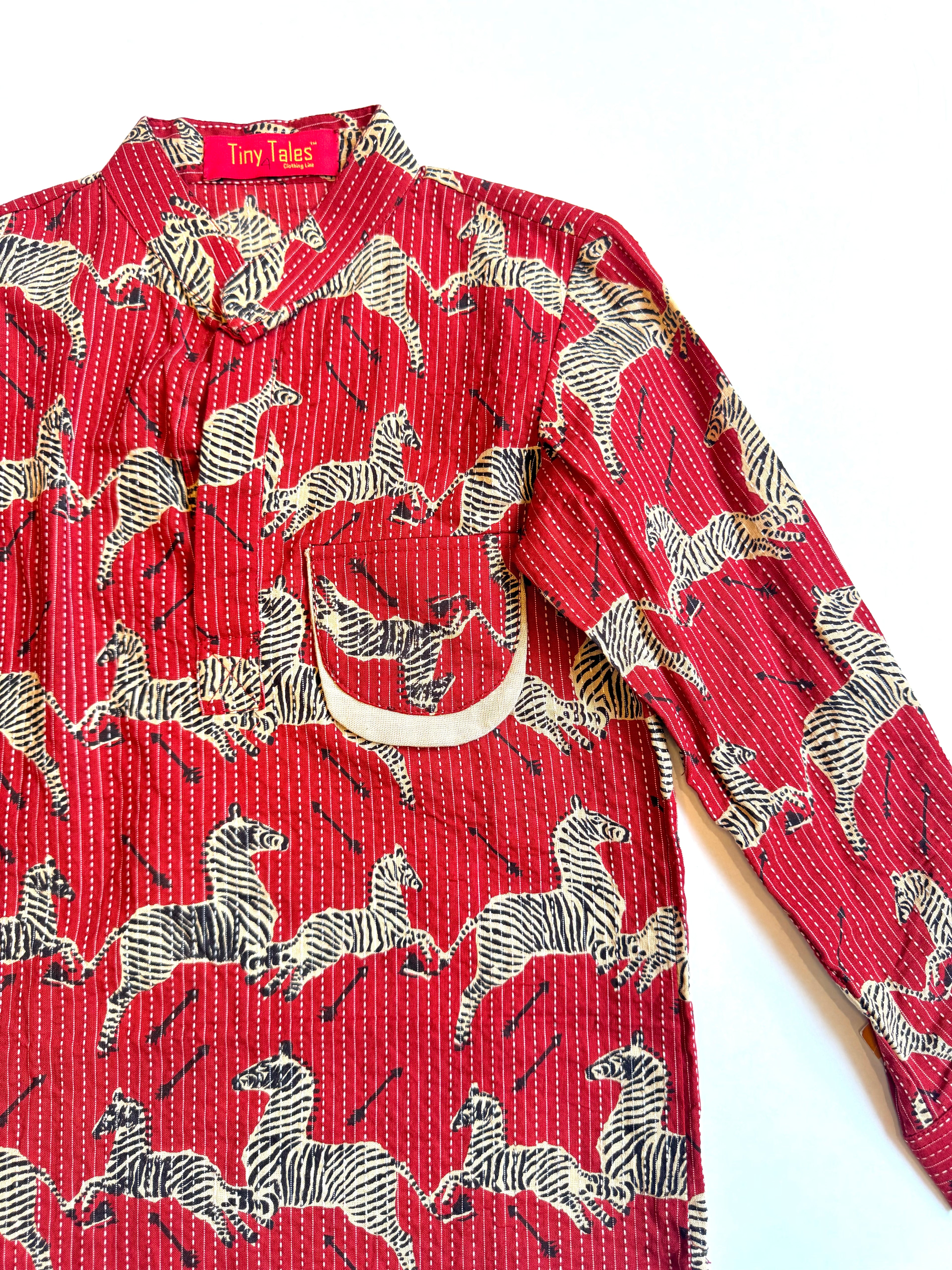 Zebra Printed Kurta Set