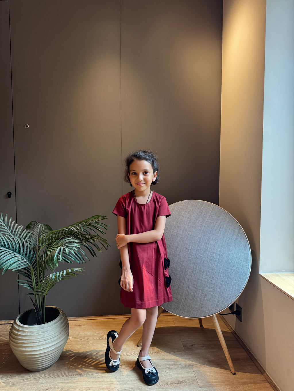 Maroon Bow Dress