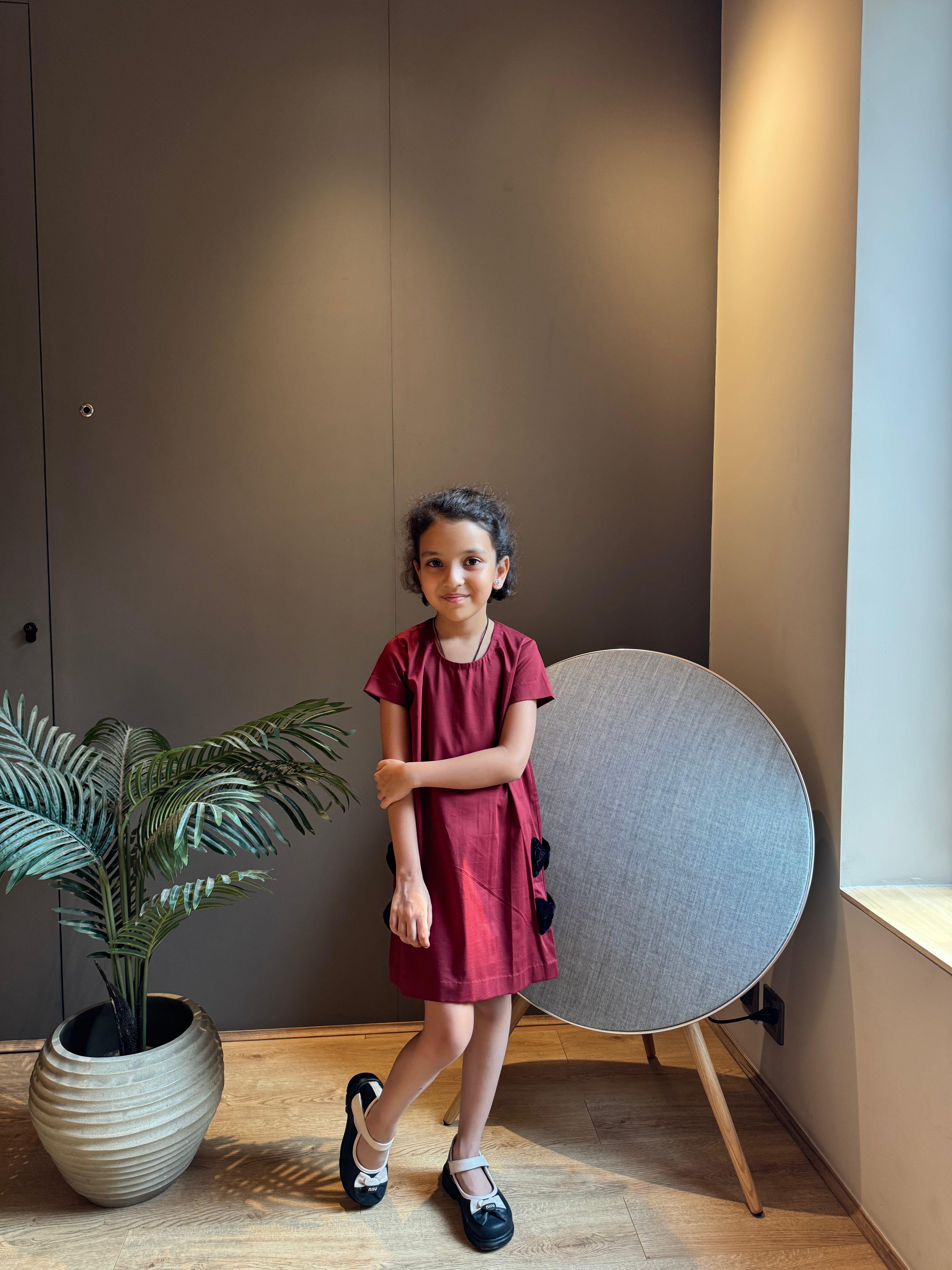 Maroon Bow Dress