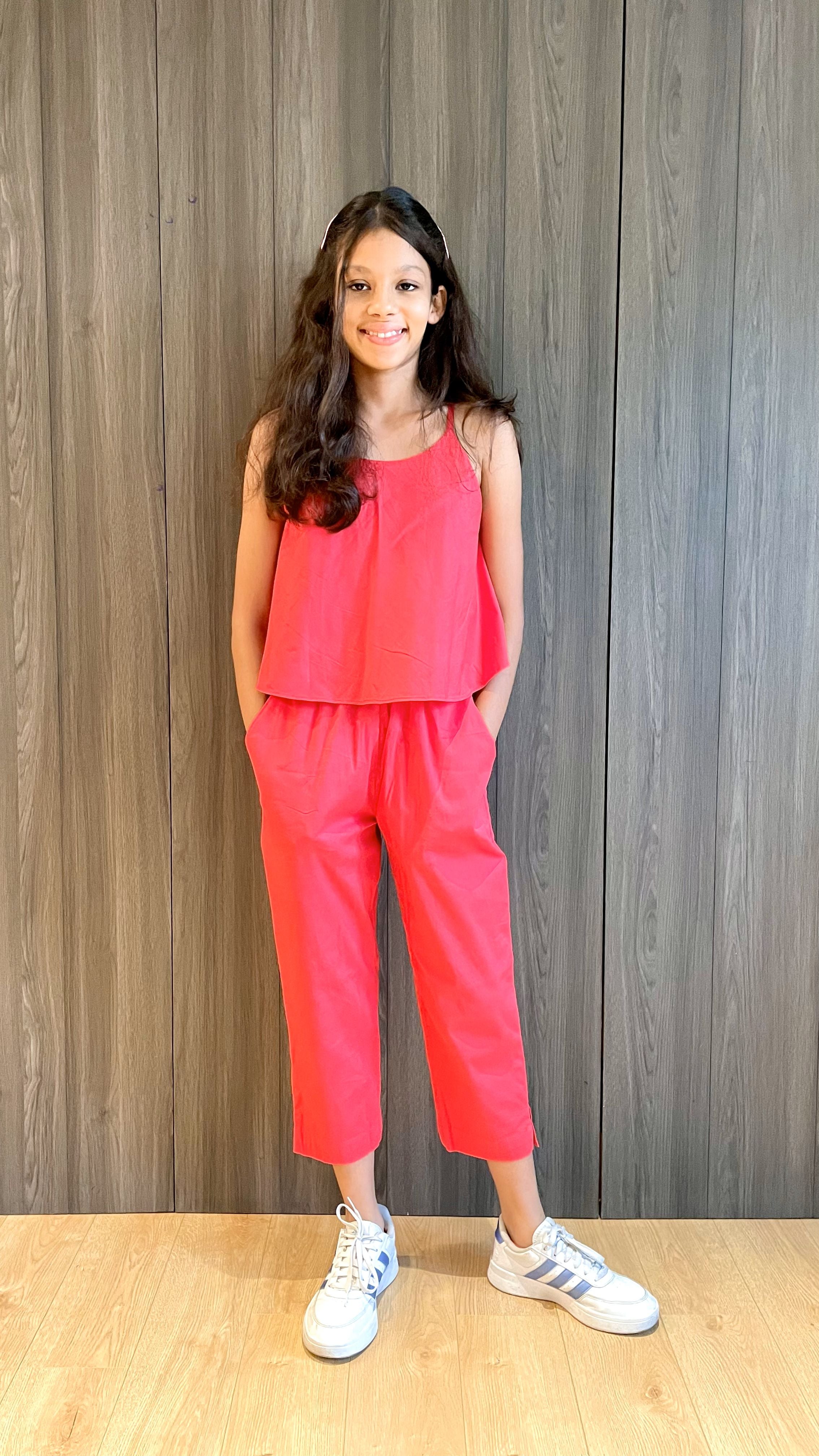 Pink Flap Jumpsuit