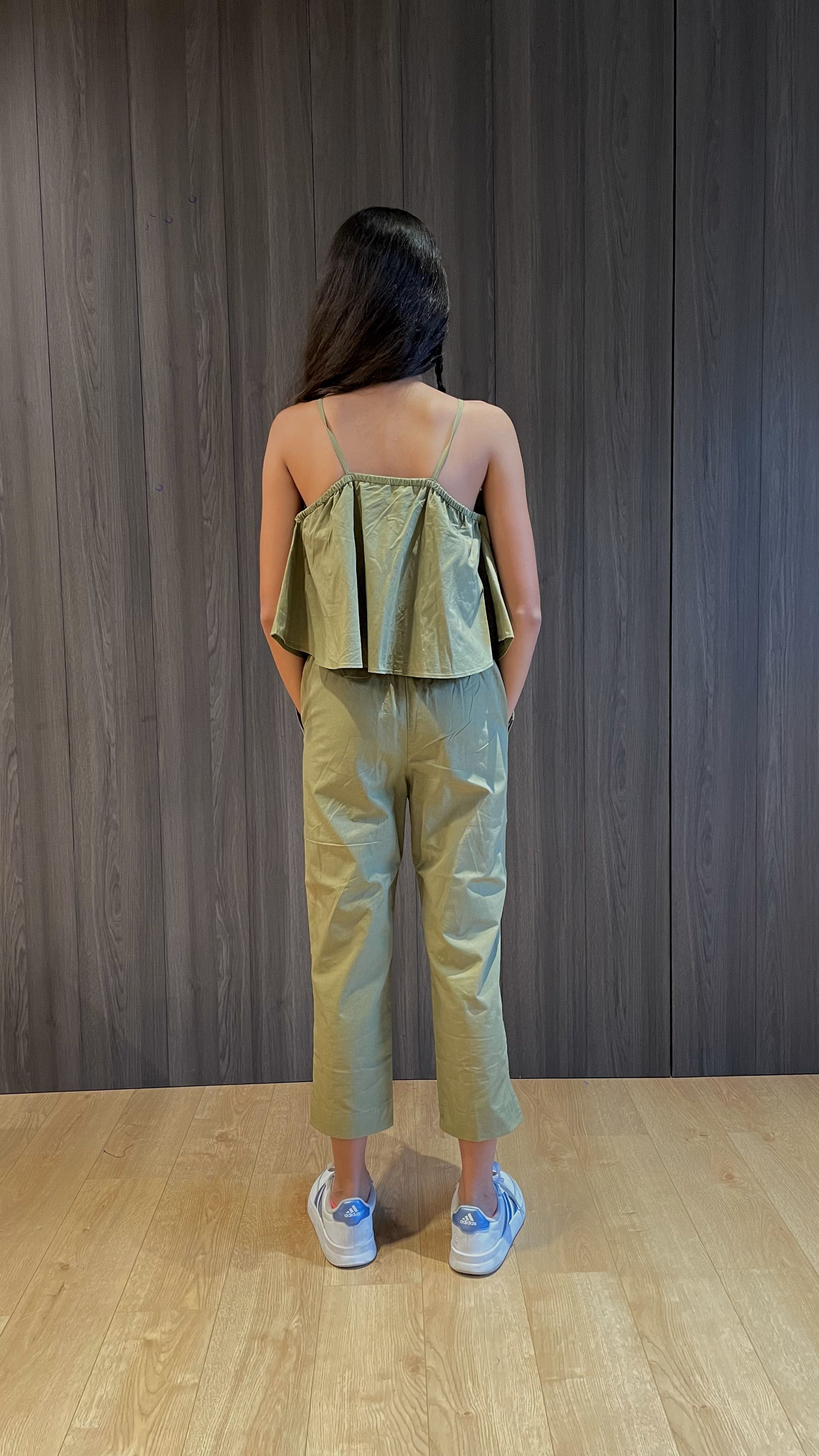 Olive Flap Jumpsuit