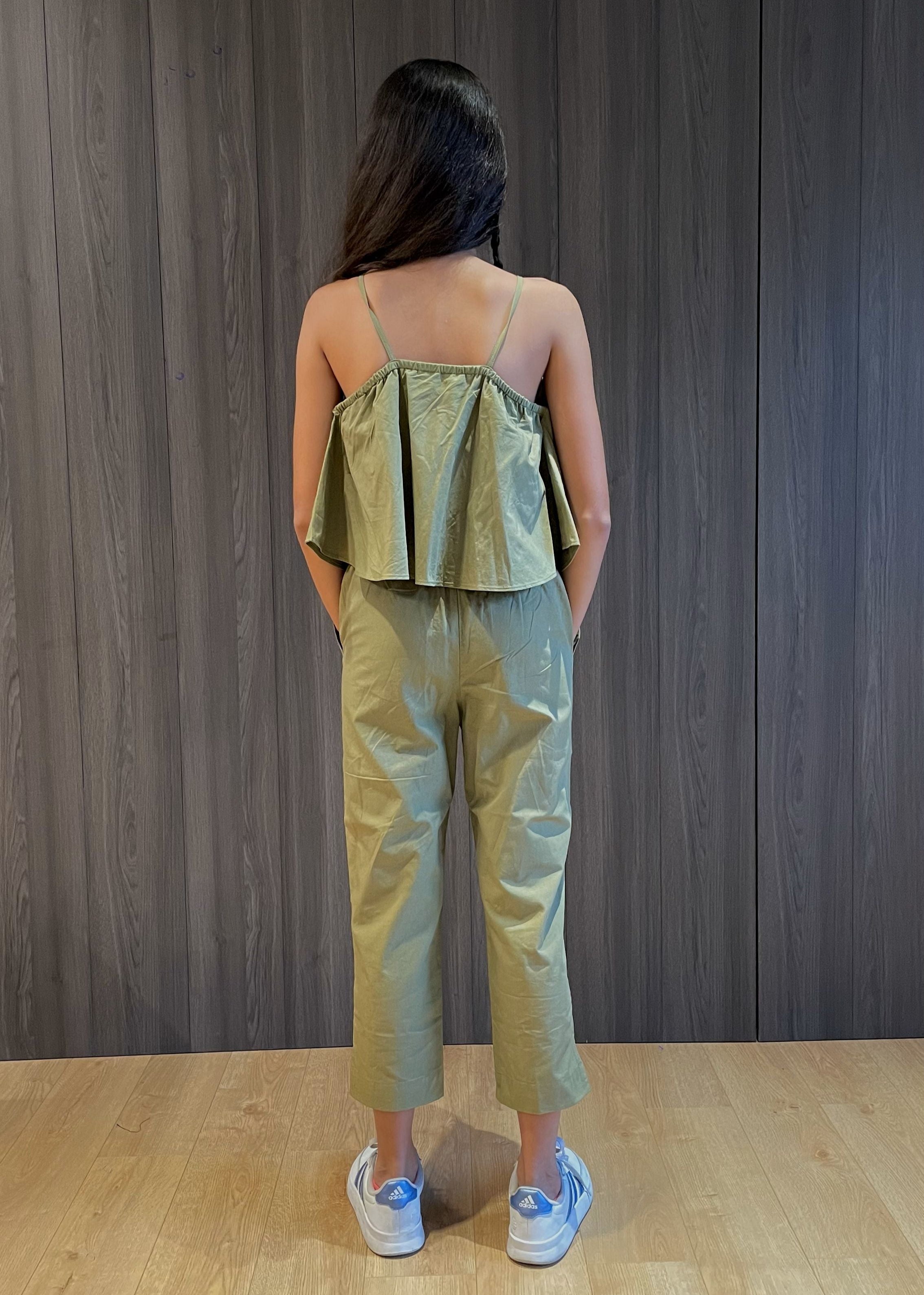 Olive Flap Jumpsuit