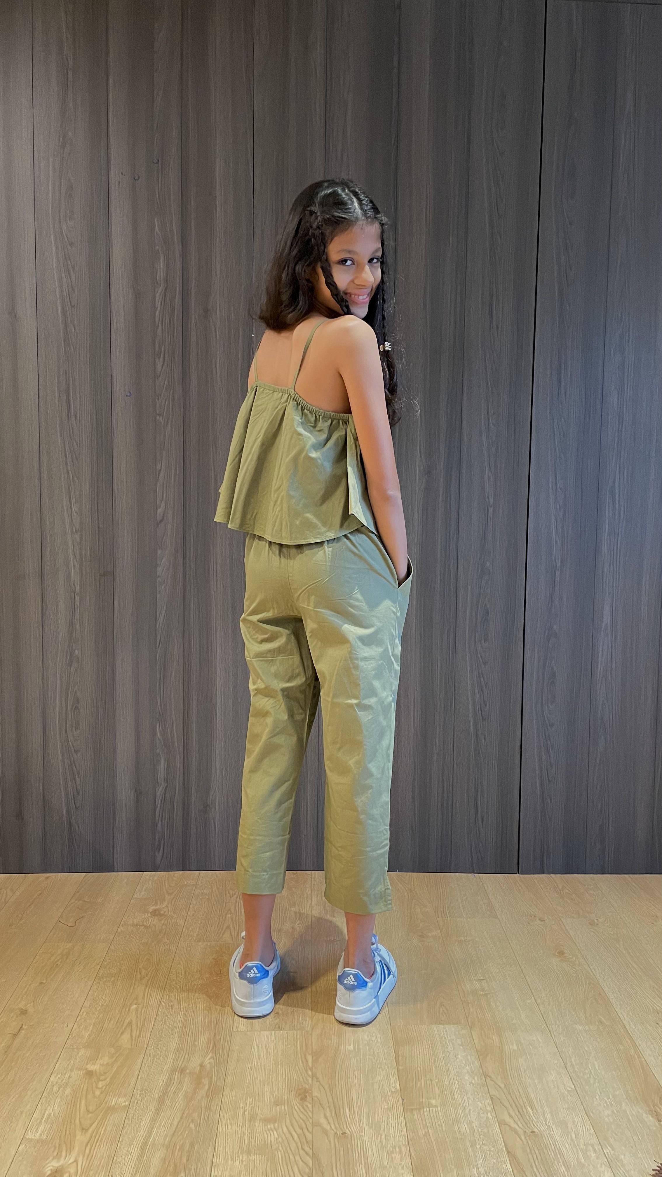 Olive Flap Jumpsuit