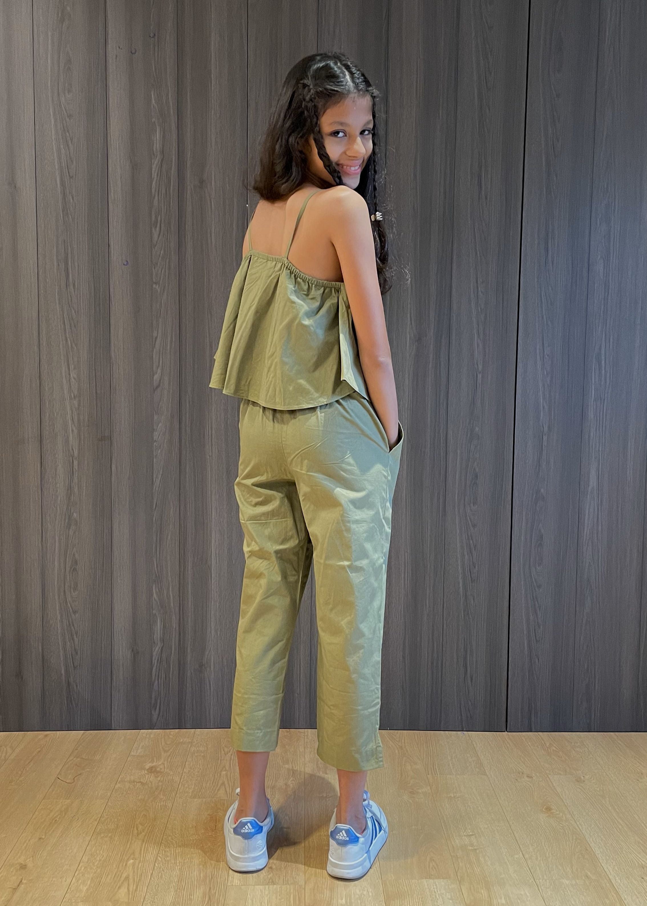 Olive Flap Jumpsuit
