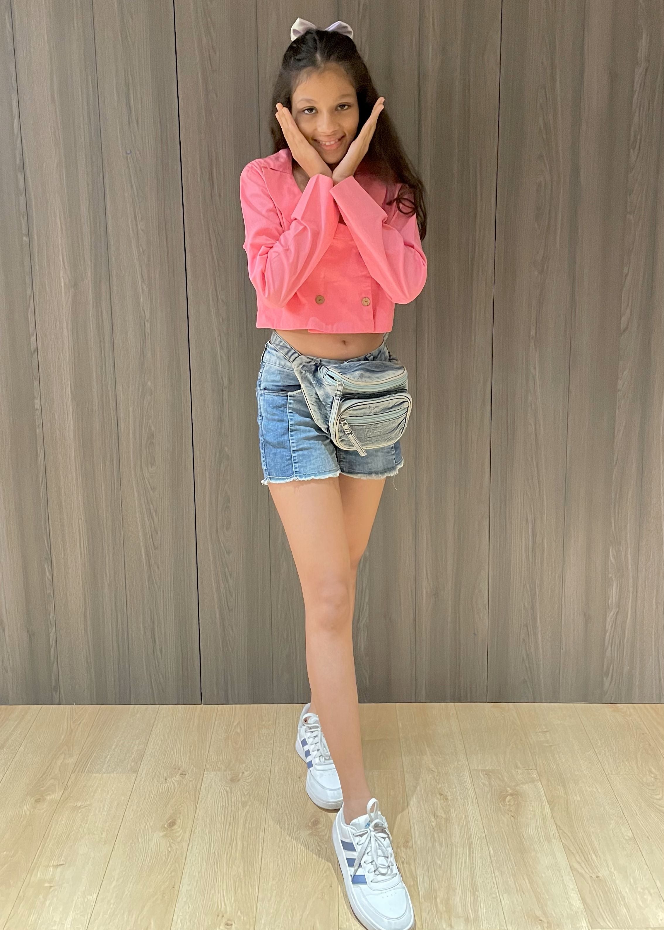 Pink Boxy Lapel Top