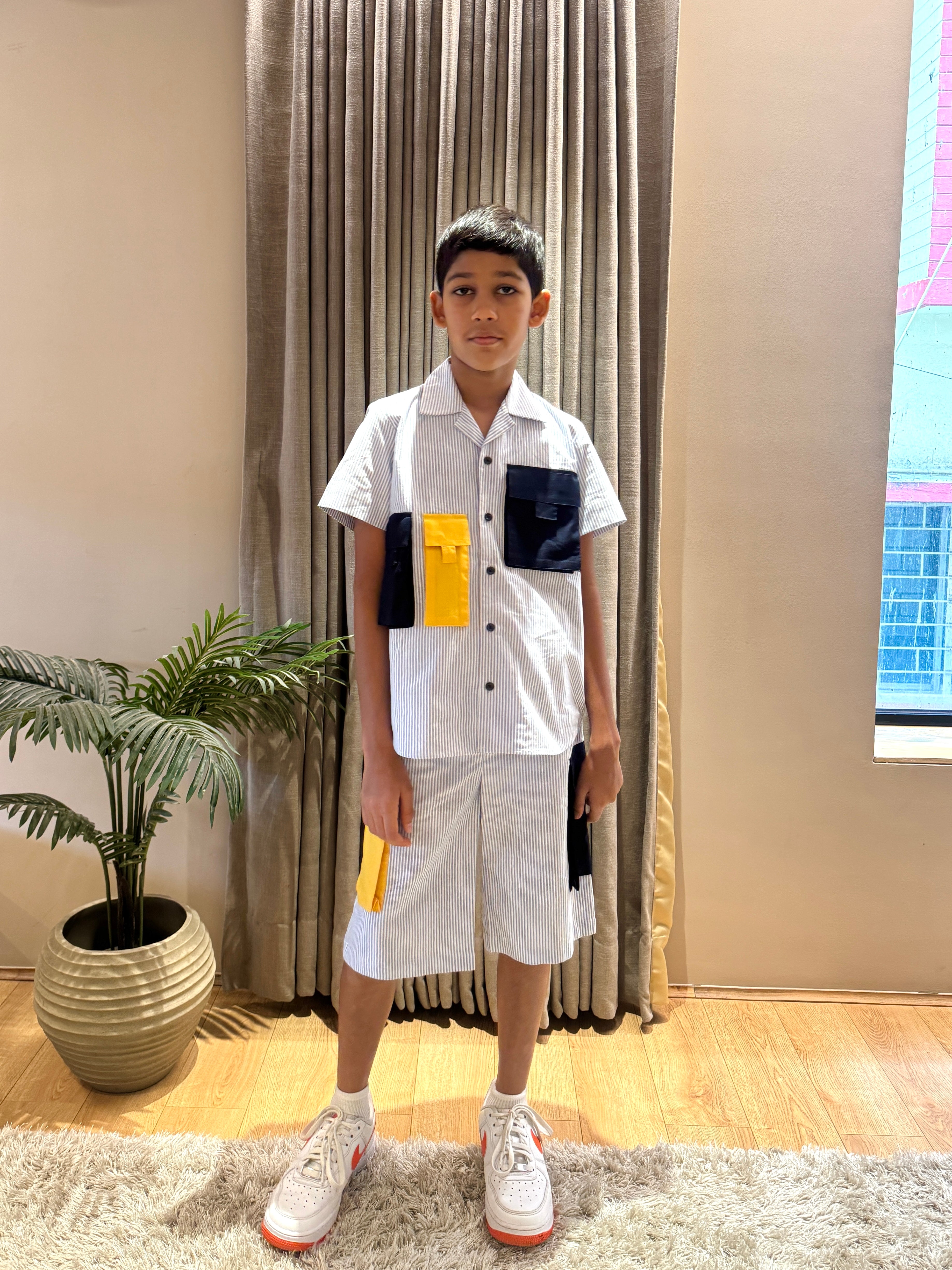 Pinstriped Pop Pockets Set