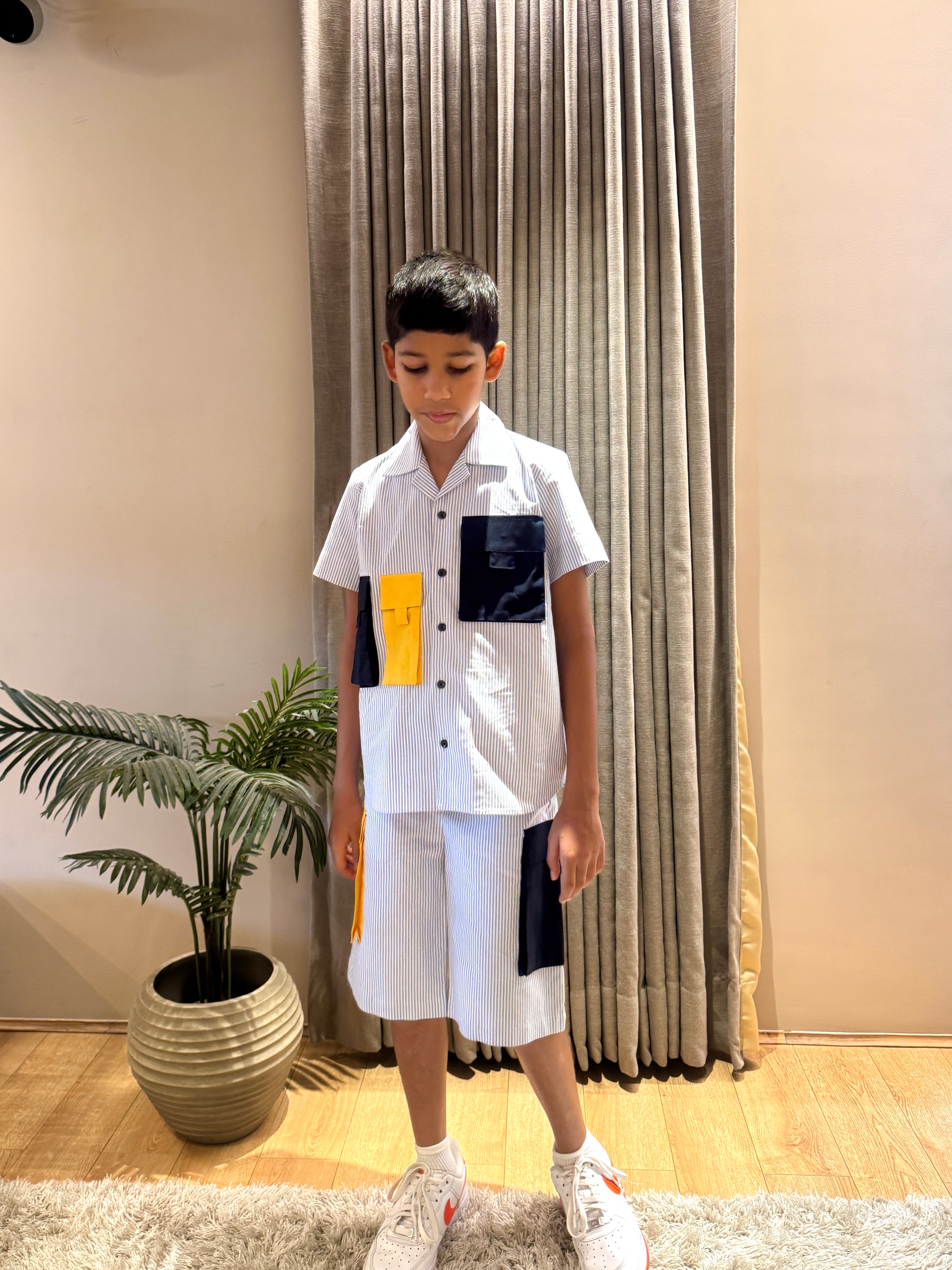 Pinstriped Pop Pockets Set