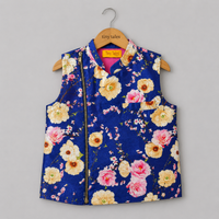 Blue Floral Waistcoat