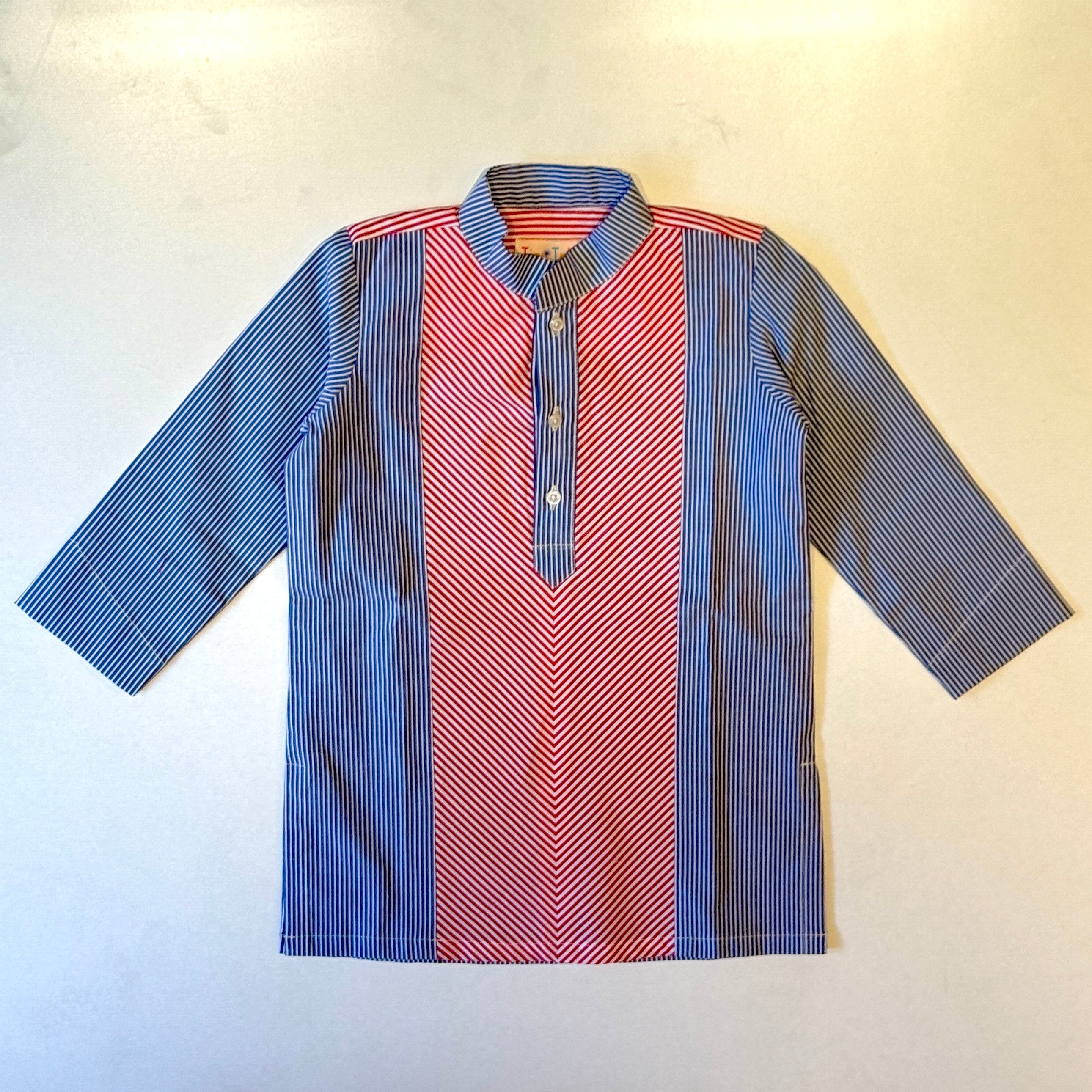 Red & Blue Stripes Kurta