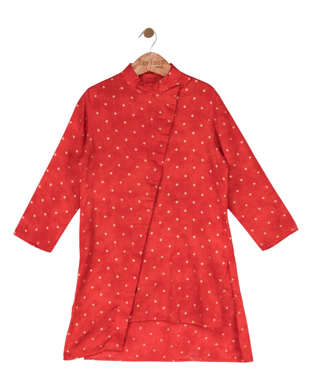 Red Asymmetrical Kurta