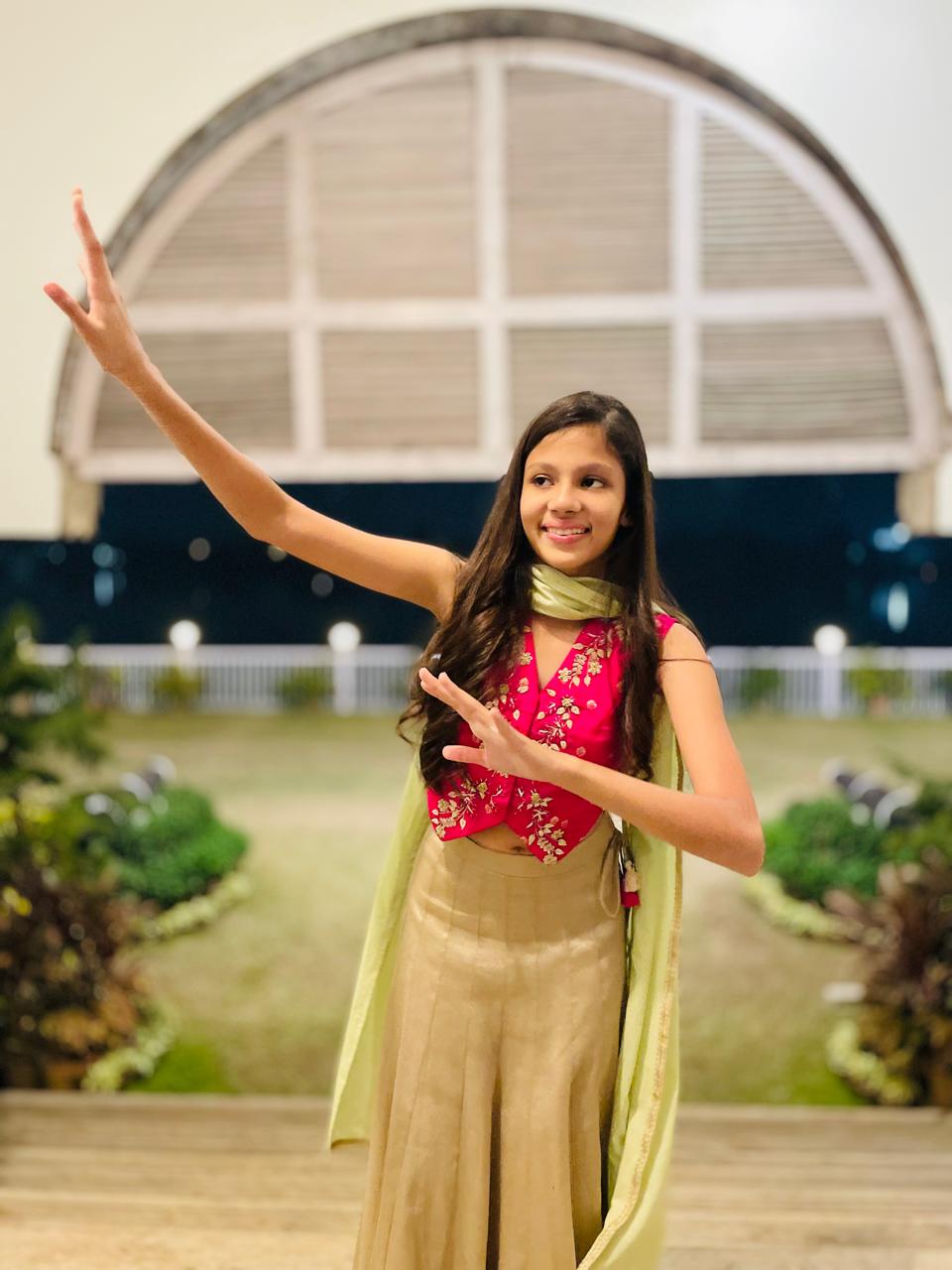 Embroidered Pink Waistcoat with Tissue Skirt