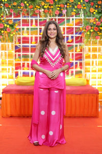 Hot Pink Shell Kurta Set