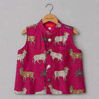 Cow Printed Waistcoat