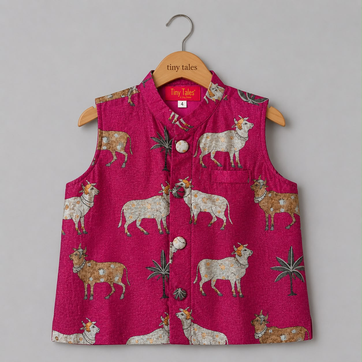 Cow Printed Waistcoat