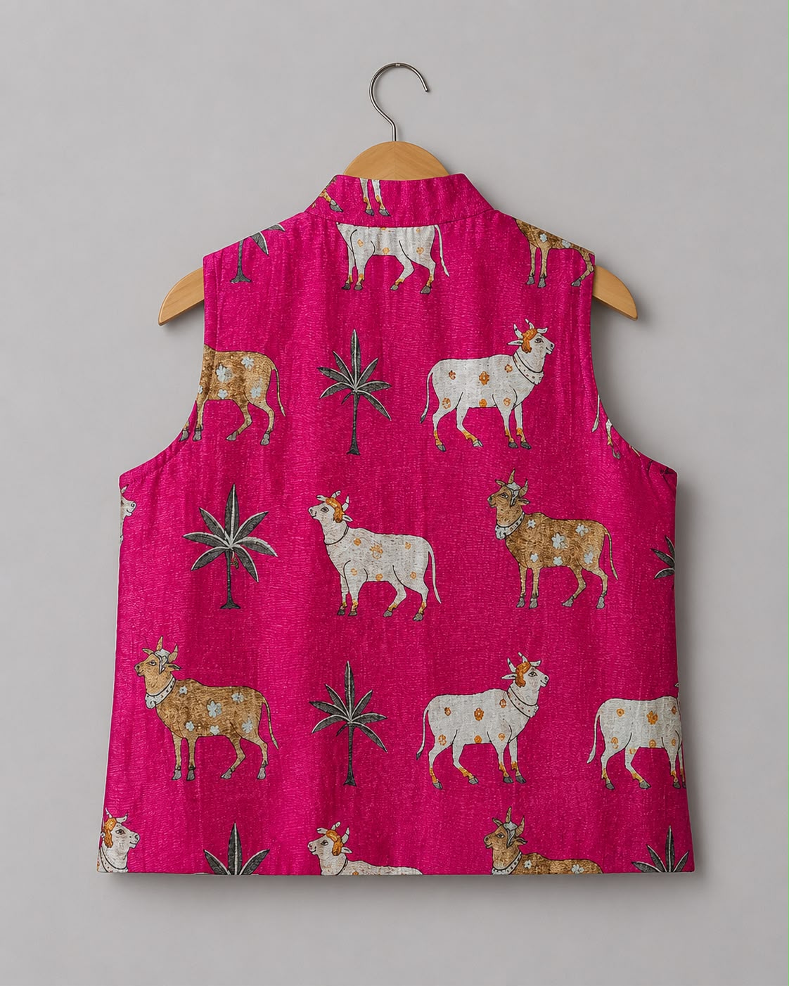 Cow Printed Waistcoat