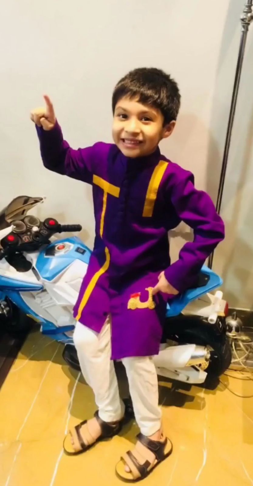 Purple Scooty Kurta