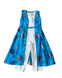 Cotton Silk Co-Ord with Brocade Jacket - 10 Yrs