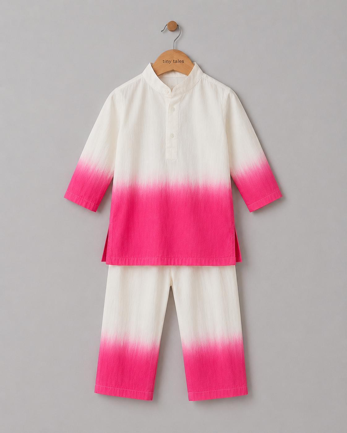 Pink Shaded Kurta Set