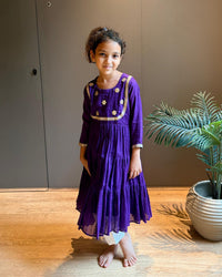 Purple Anarkali Set