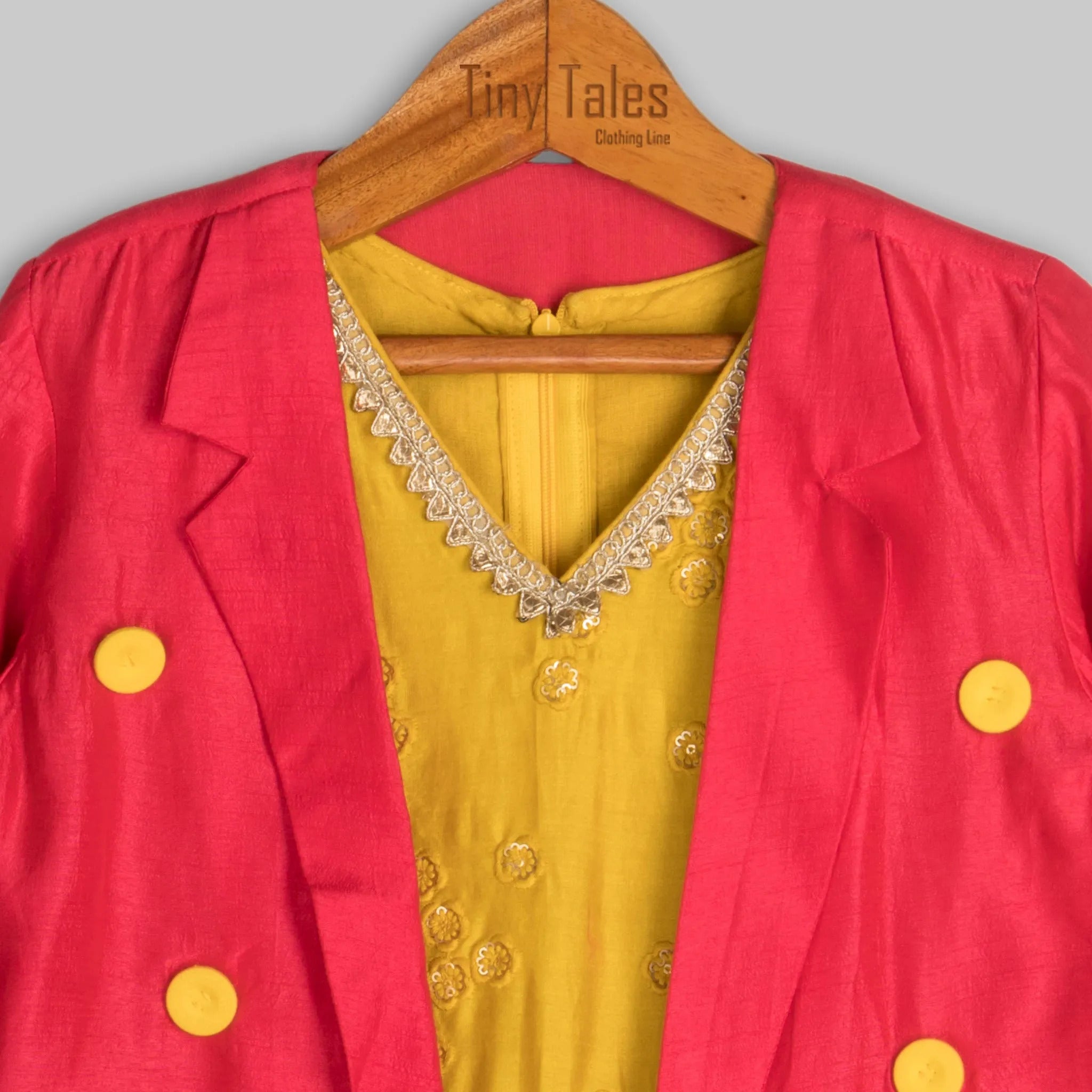 Yellow Jumpsuit with Pink Jacket - 9 Yrs