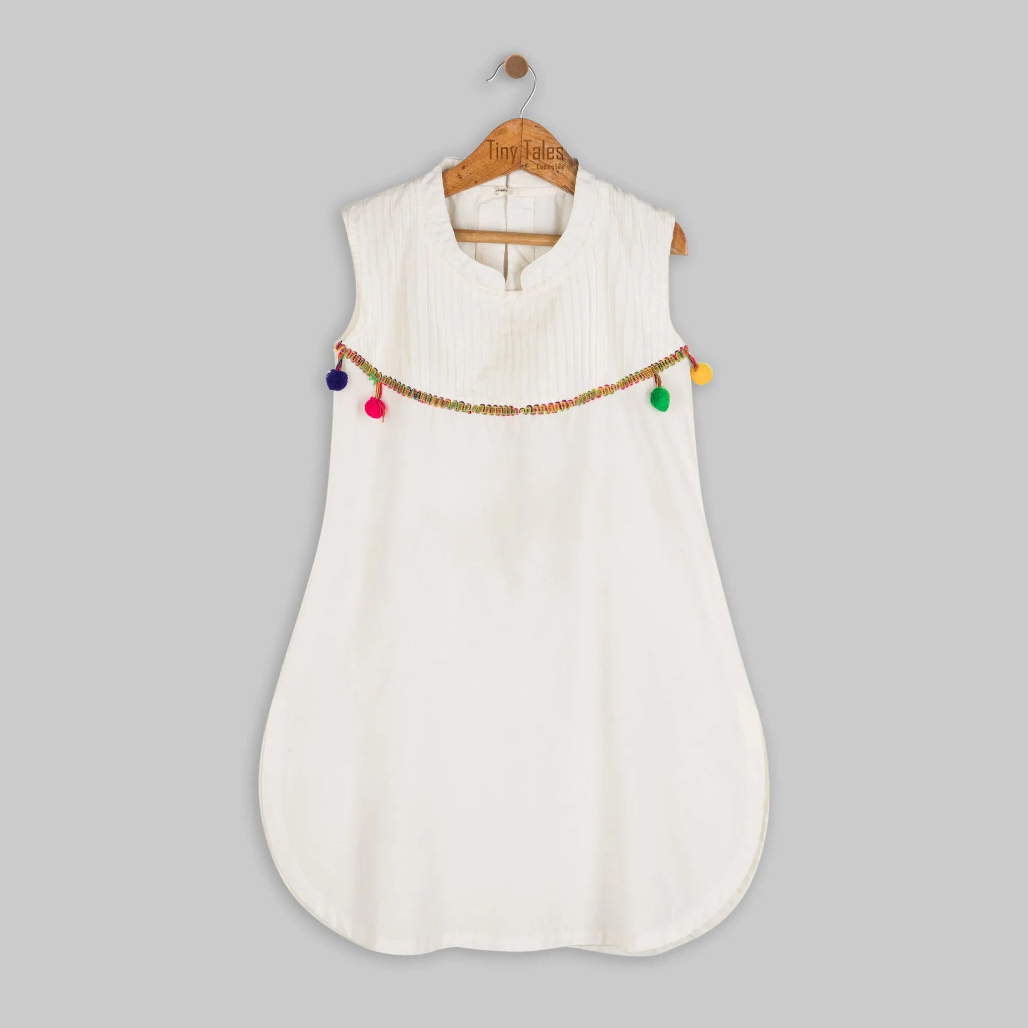 Off White Kurta with Sharara Set - 10 Yrs