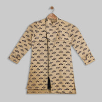 Car Print Flap Kurta