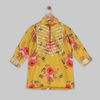 Mustard Printed Kurta