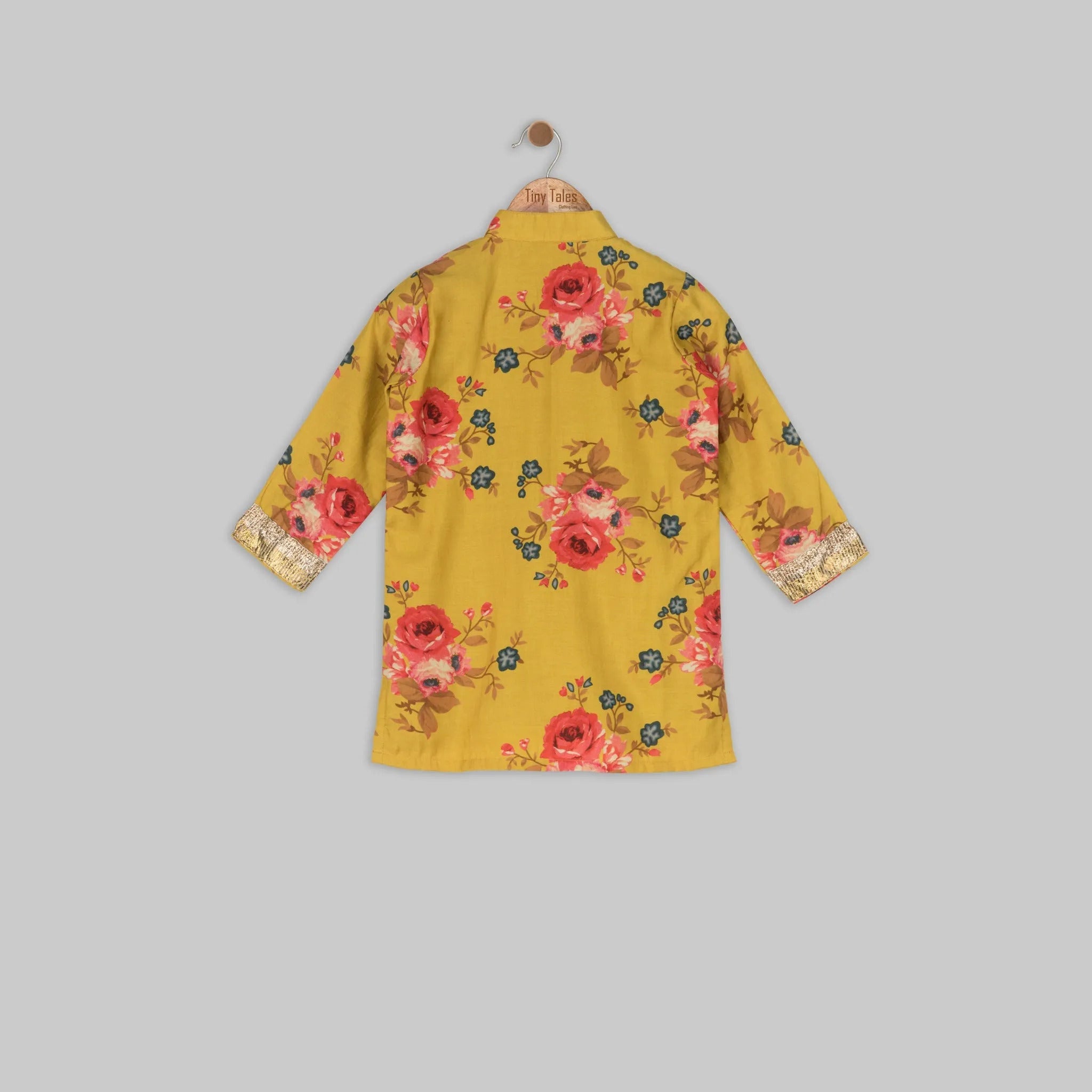 Mustard Printed Kurta Set