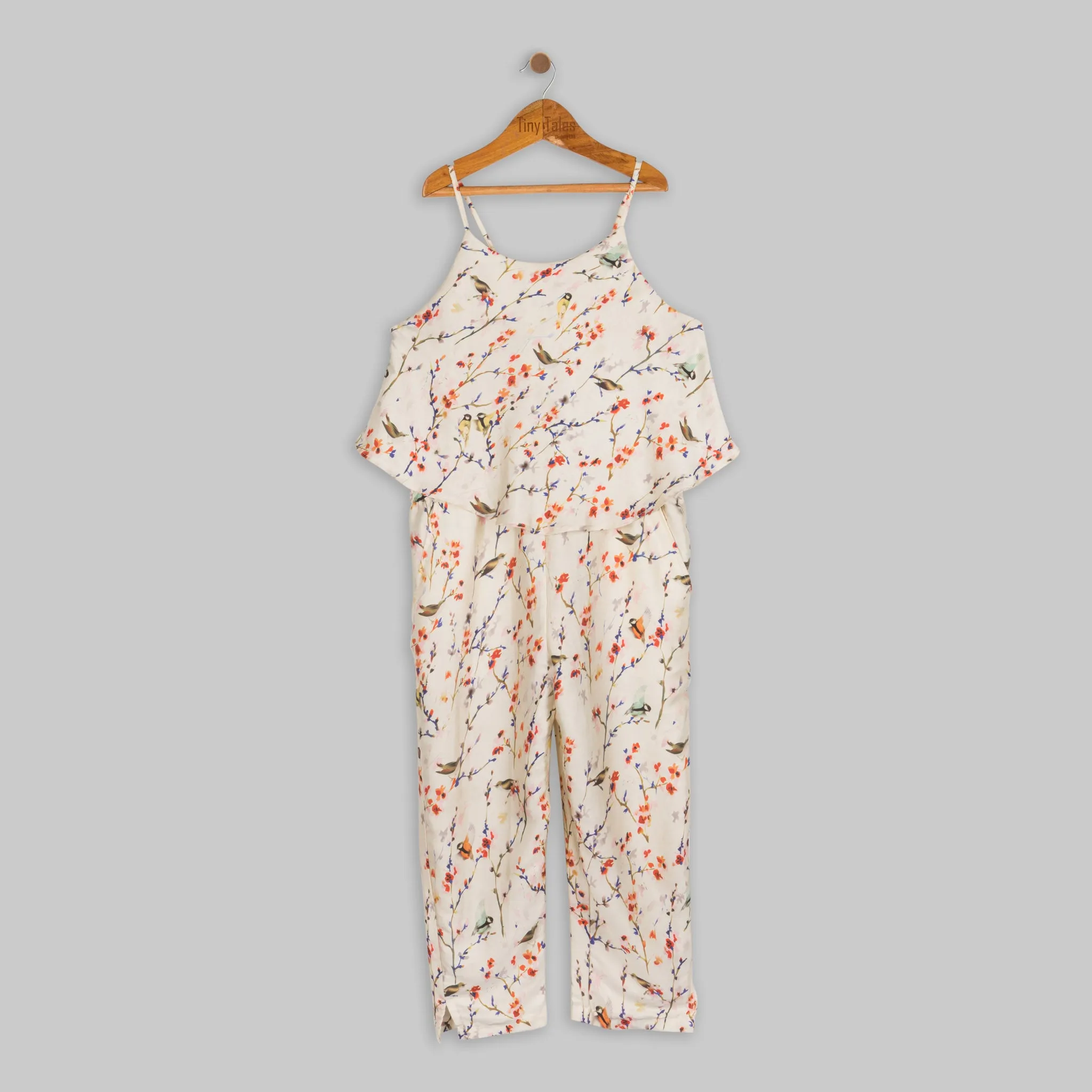 Printed Satin Jumpsuit